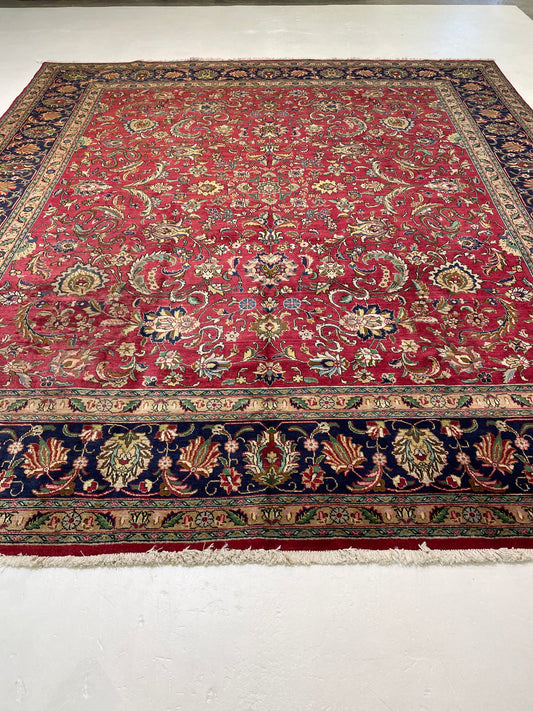 Hand-Knotted Wool Rug Tabriz 11'6" x 13'1"
