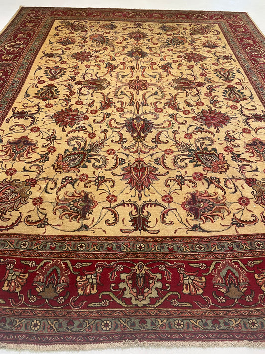 Hand-Knotted Wool Rug Tabriz 11' x 13'10"