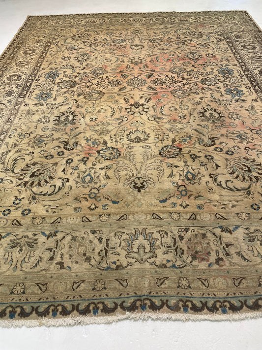 Hand-Knotted Wool Rug Tabriz 10'3" x 13'4"