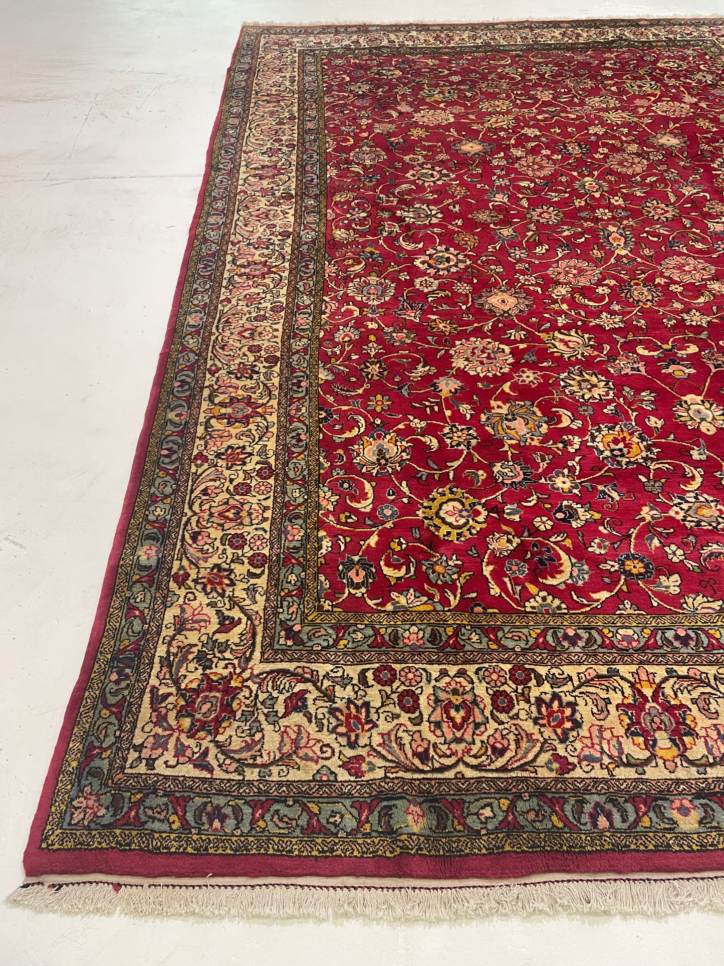Hand-Knotted Wool Rug Sarouk 8'2" x 12'2"