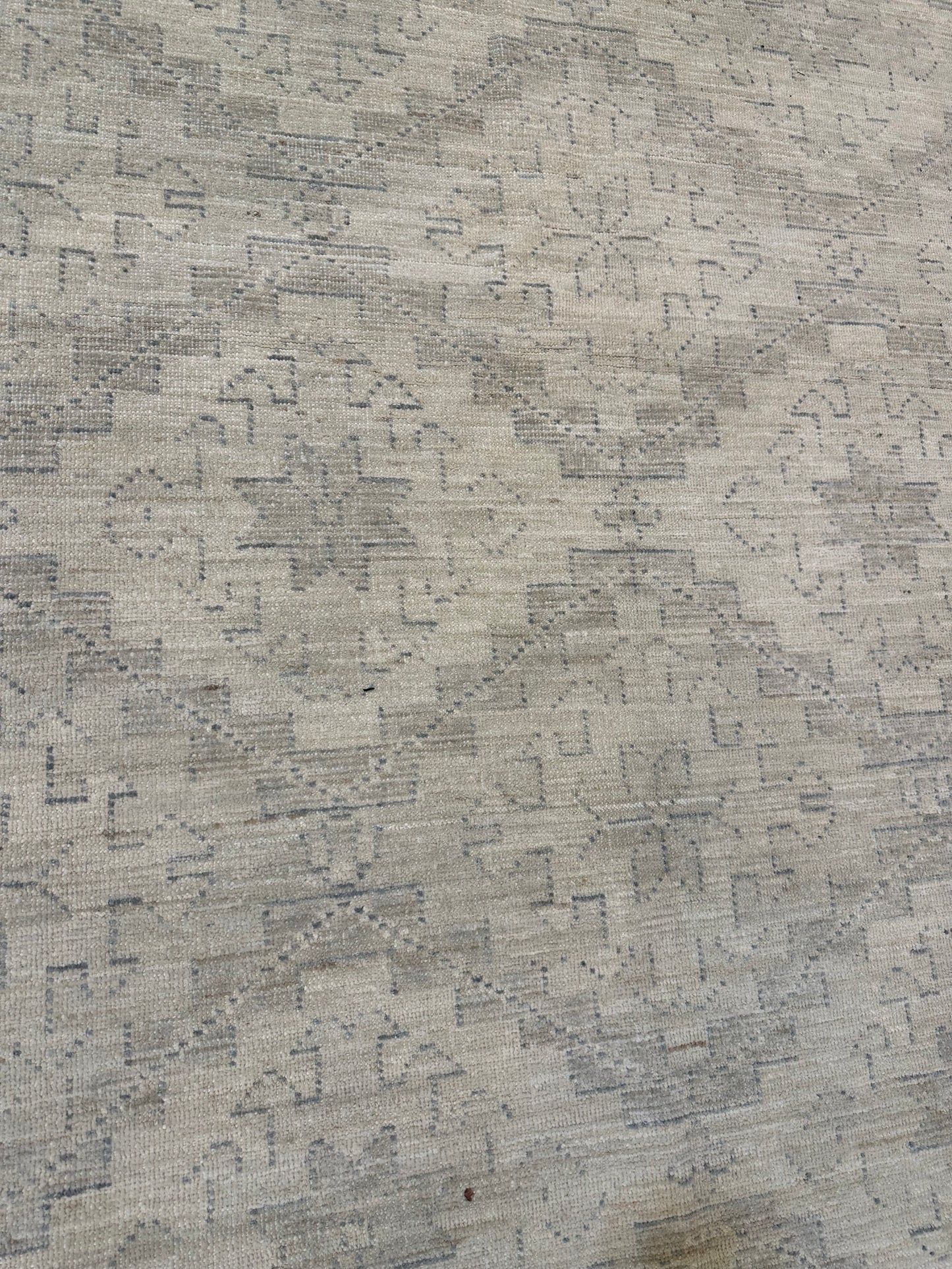 Hand-Knotted Wool Rug Turkish Oushak 4' x 10'2"