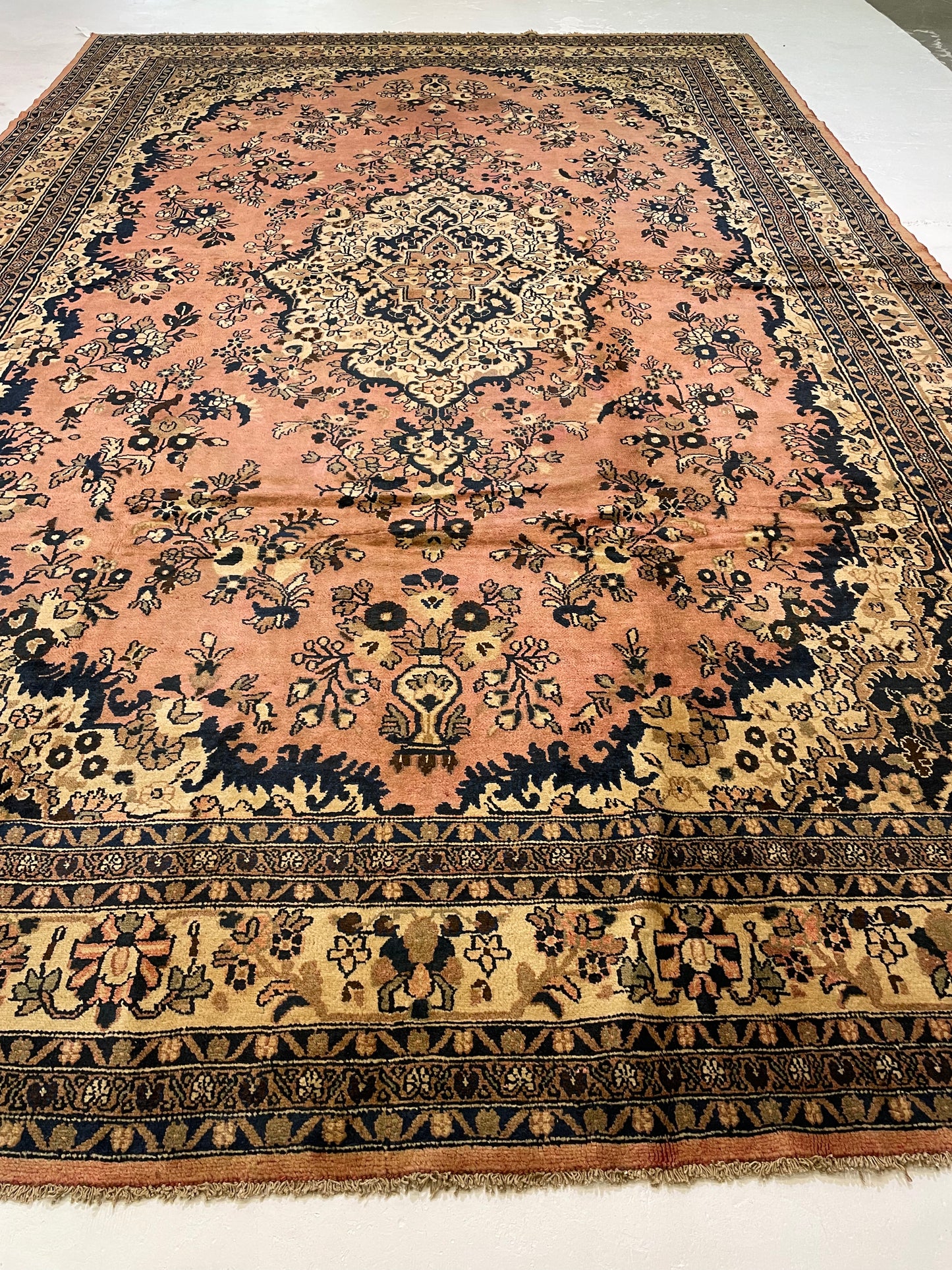 Hand-Knotted Wool Rug Bibikabad 10'5" x 16'6"