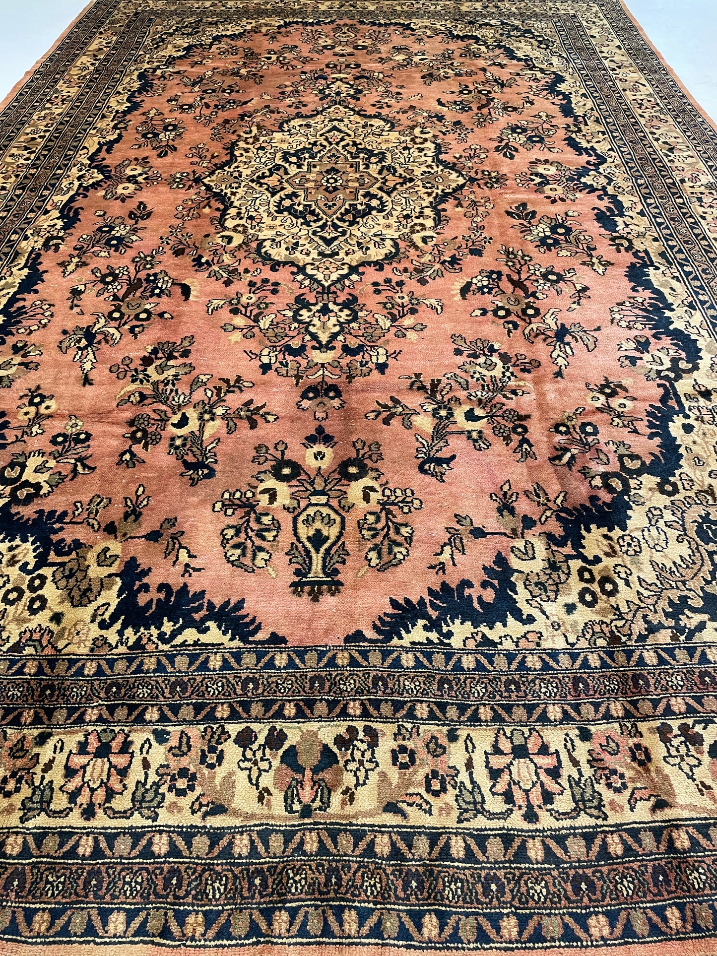 Hand-Knotted Wool Rug Bibikabad 10'5" x 16'6"