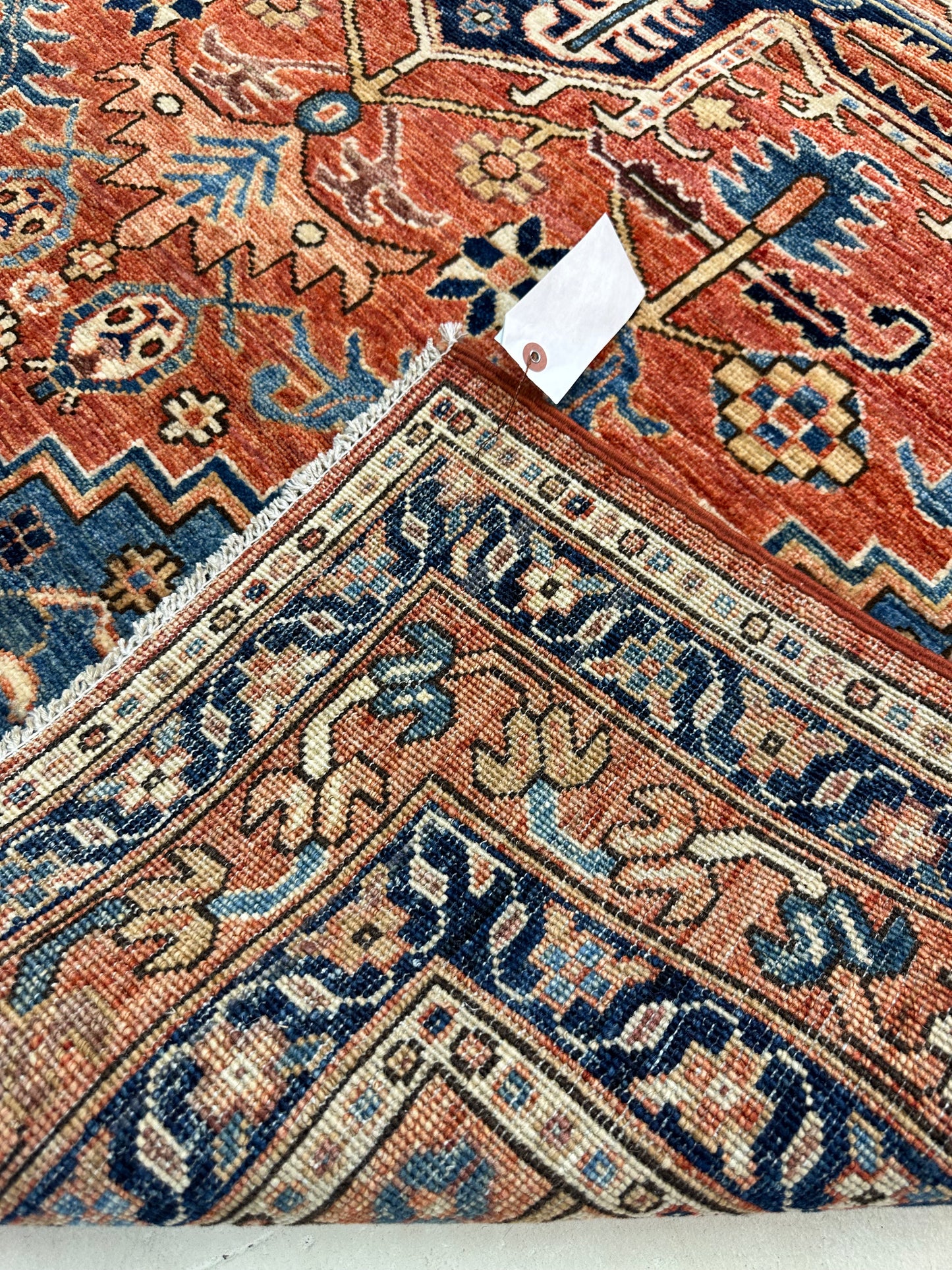 Hand-Knotted Wool Rug Heriz 5' x 6'10"