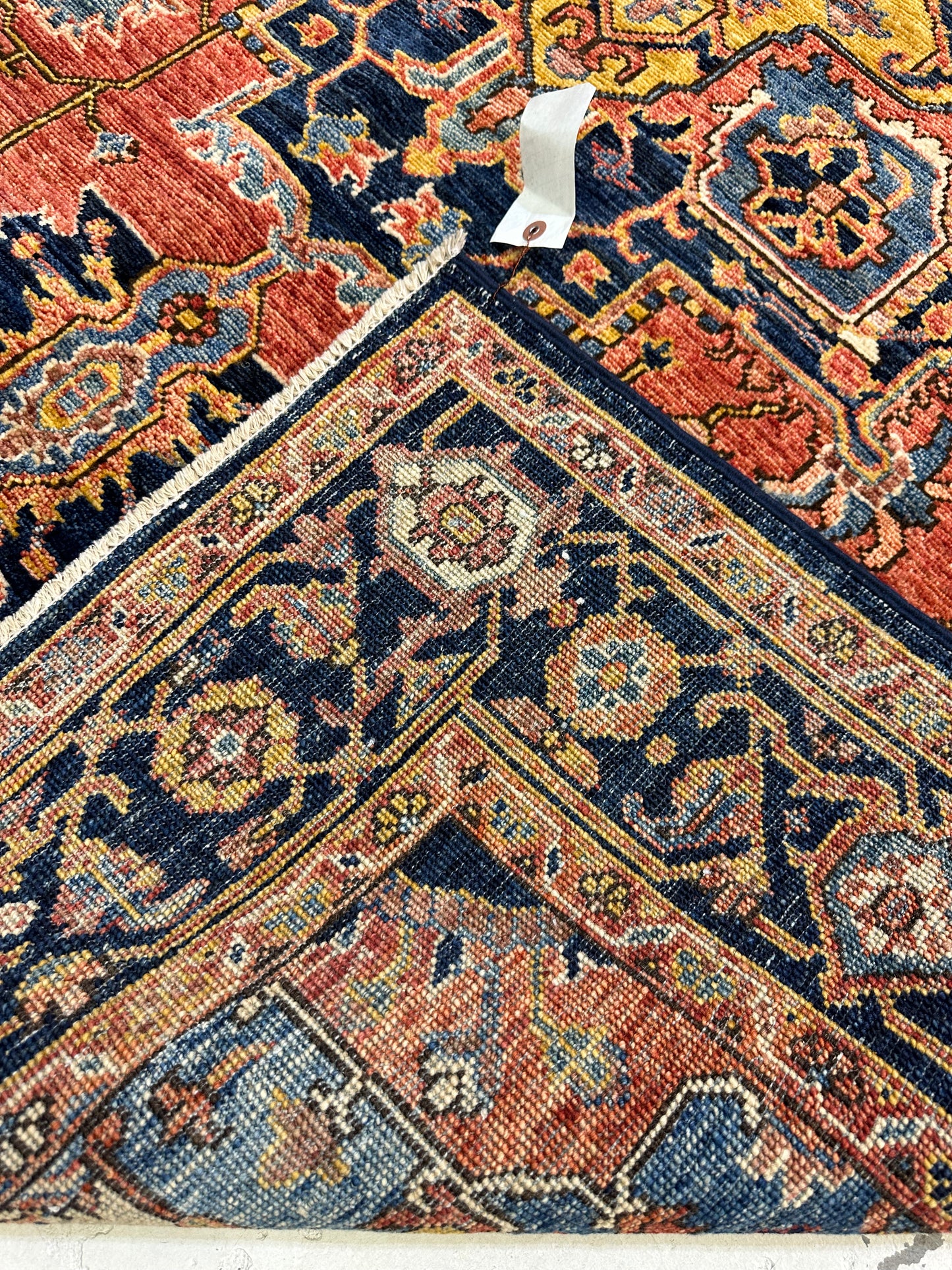 Hand-Knotted Wool Rug Heriz 5'2" x 7'1"