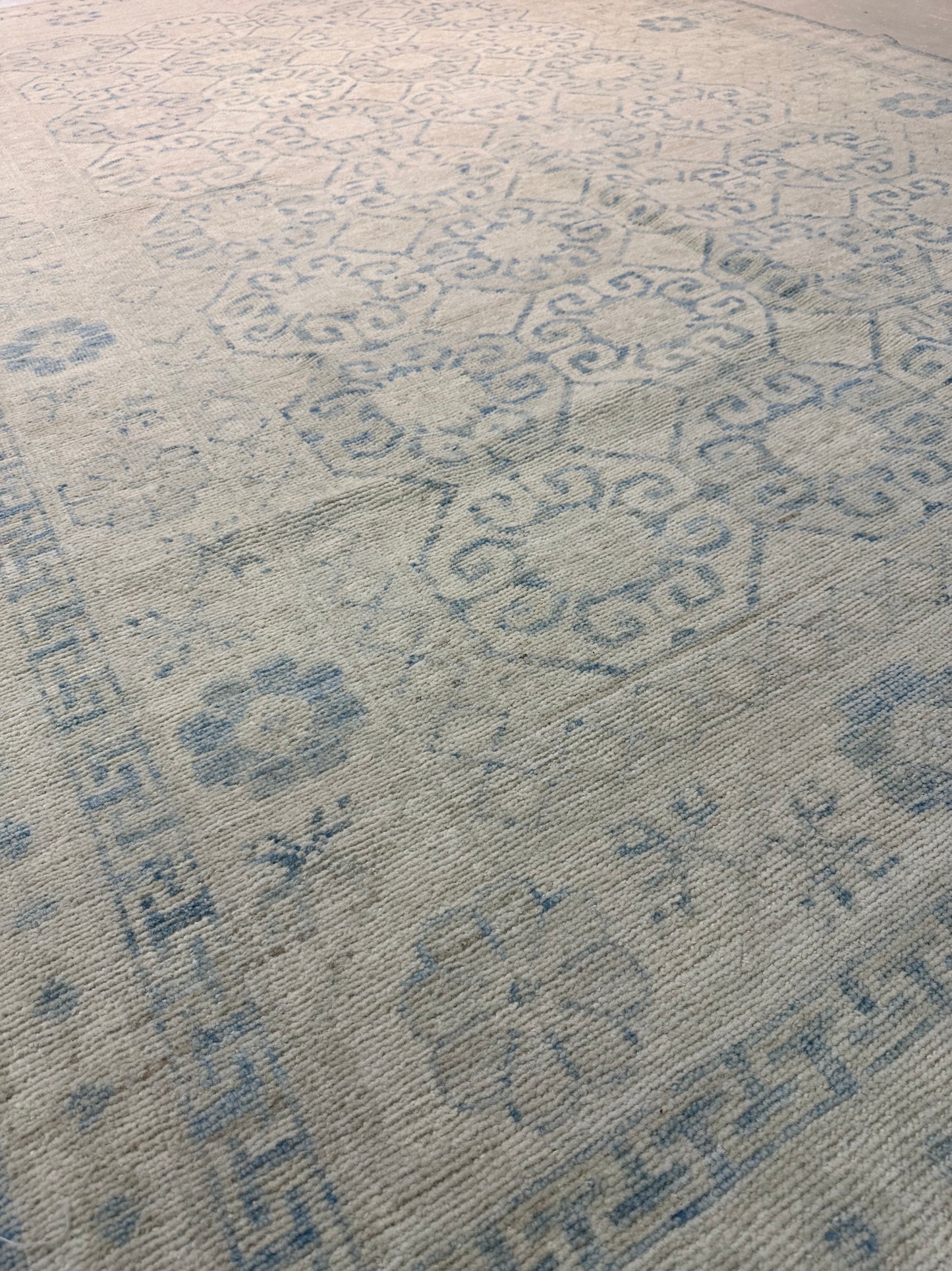Hand-Knotted Wool Rug Turkish Oushak 6'1" x 9'2"