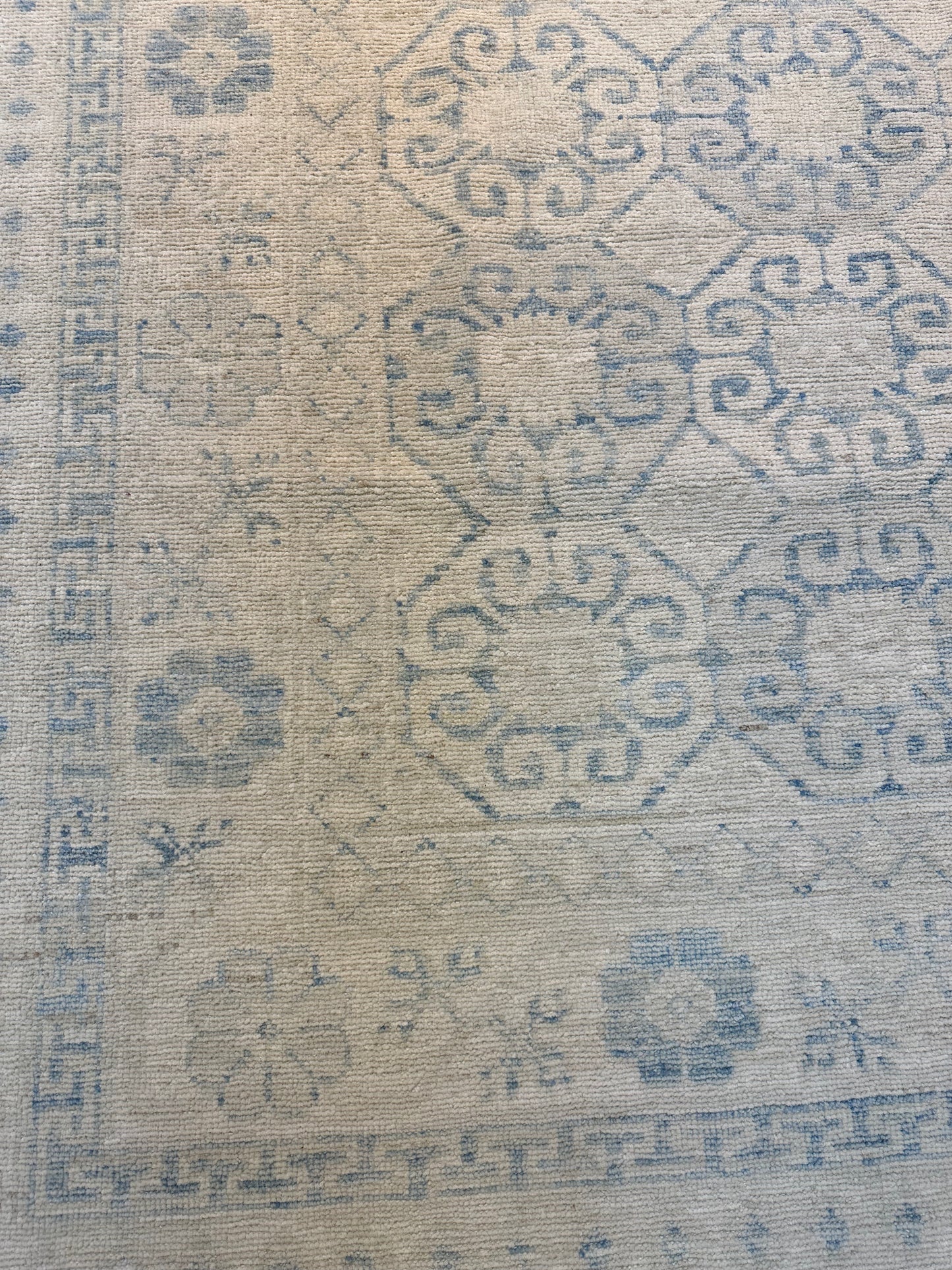 Hand-Knotted Wool Rug Turkish Oushak 6'1" x 9'2"