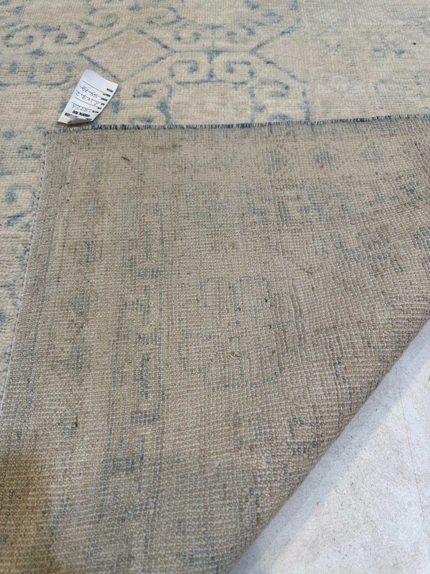 Hand-Knotted Wool Rug Turkish Oushak 6'1" x 9'2"