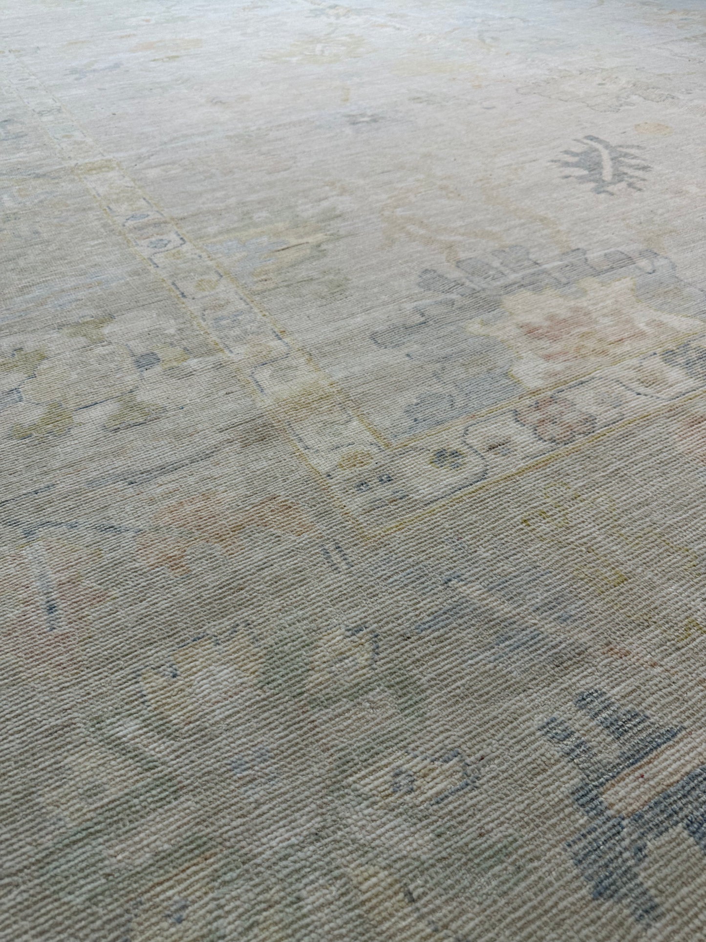 Hand-Knotted Wool Rug Turkish Oushak 11'11" x 17'9"