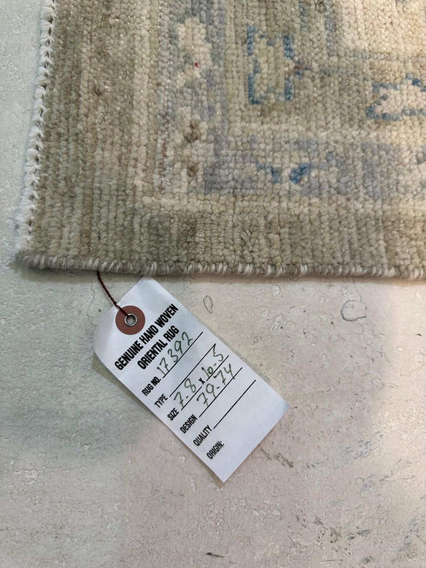 Hand-Knotted Wool Rug Turkish Oushak 7'8" x 10'5"