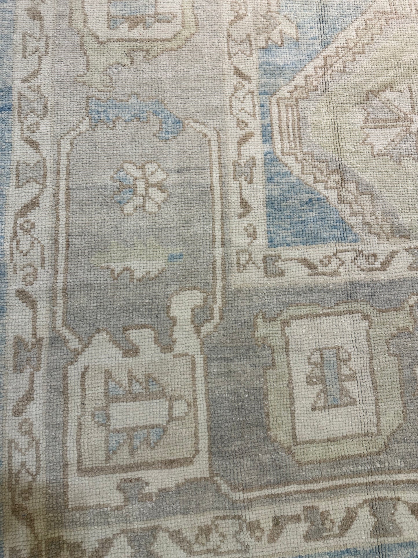 Hand-Knotted Wool Rug Turkish Oushak 9'7" x 11'8"