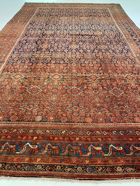 Antique Hand-Knotted Wool Rug Malayer 10'1" x 16'5"