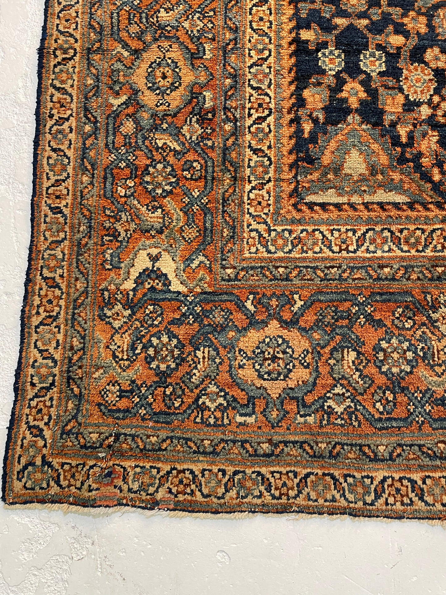 Antique Hand-Knotted Wool Area Rug Sultan Abad 9' x 12'4"