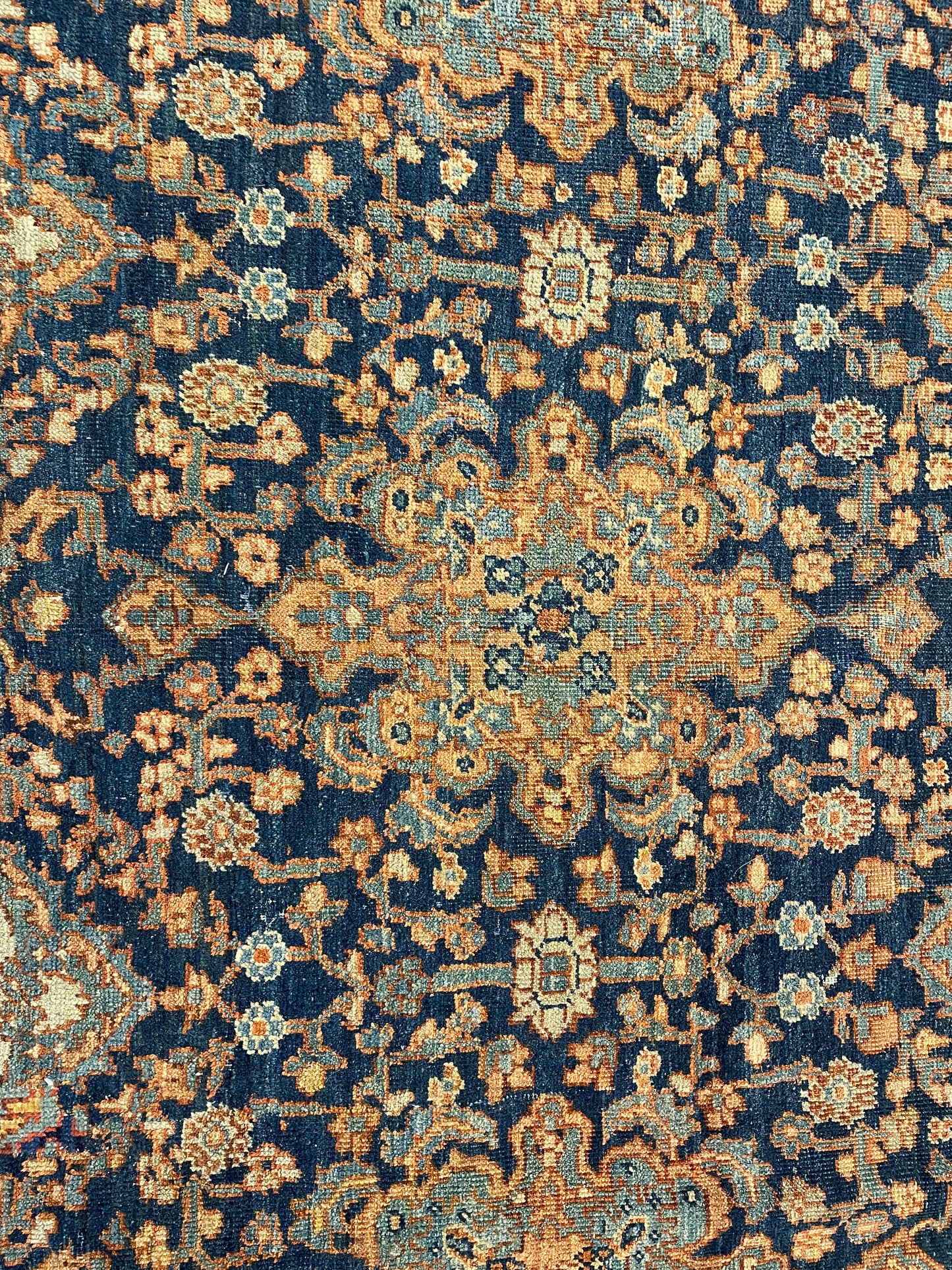 Antique Hand-Knotted Wool Area Rug Sultan Abad 9' x 12'4"
