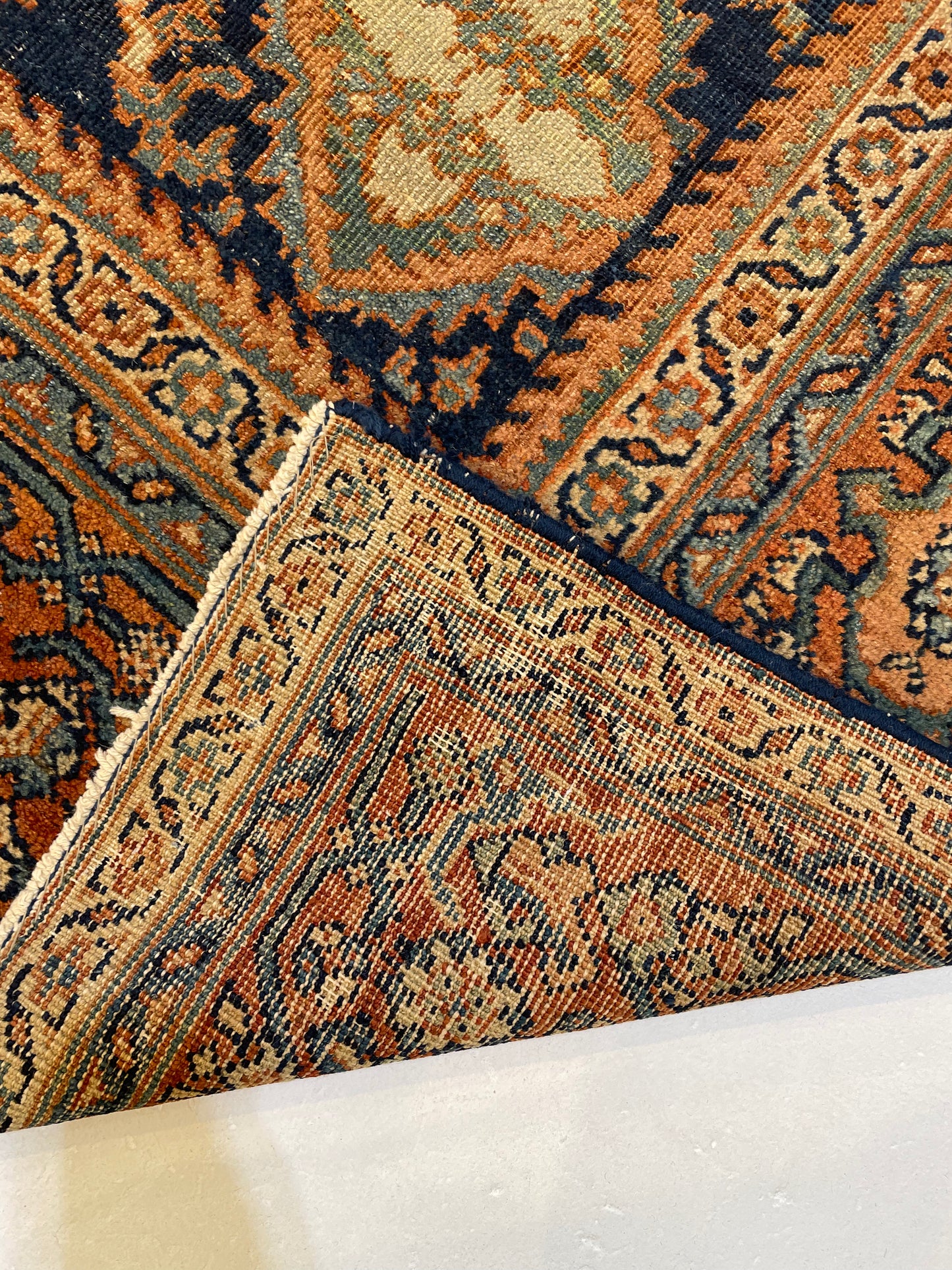 Antique Hand-Knotted Wool Area Rug Sultan Abad 9' x 12'4"