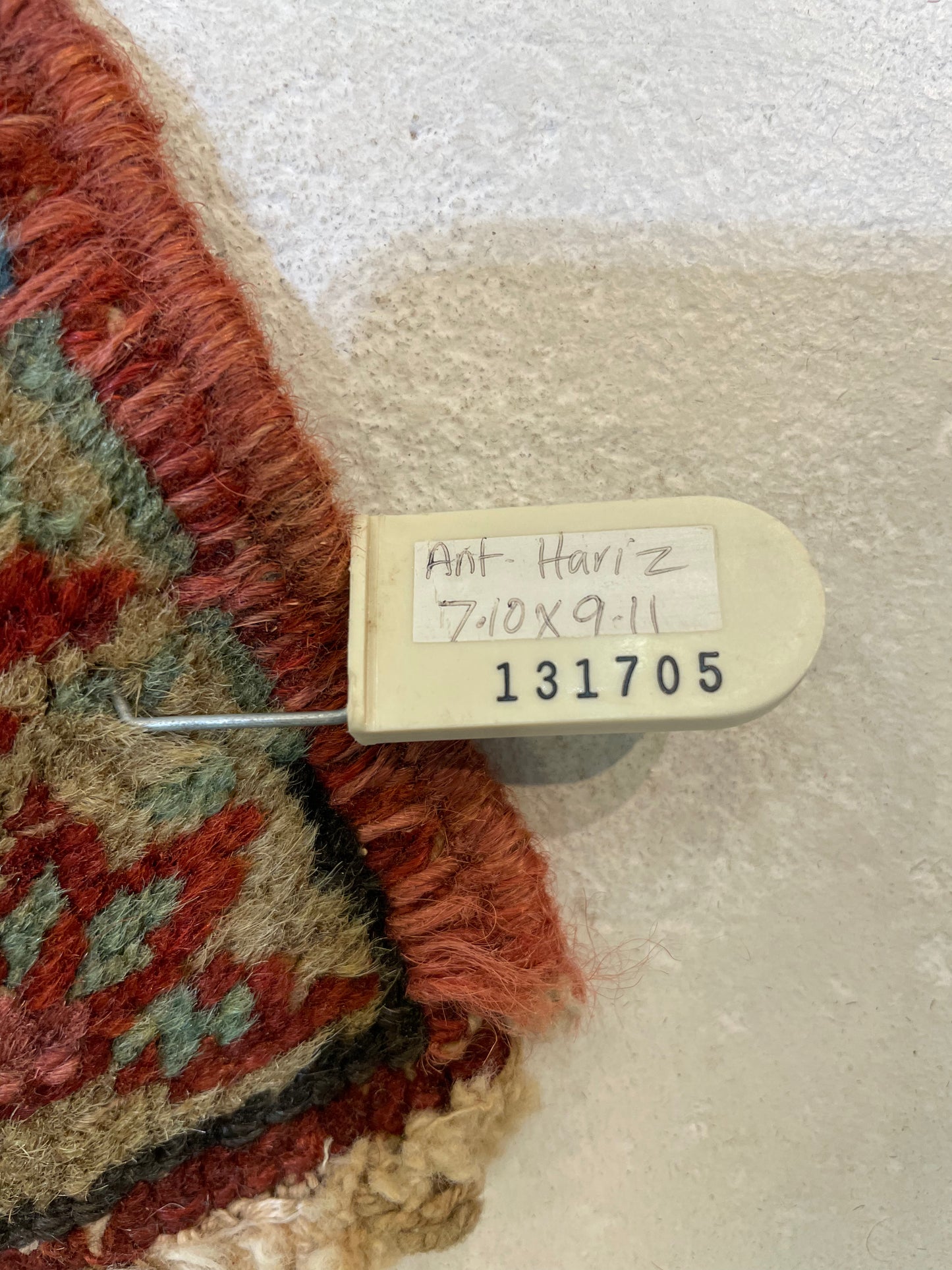 Antique Hand-Knotted Wool Area Rug Heriz Serapi 7'10" x 9'11"