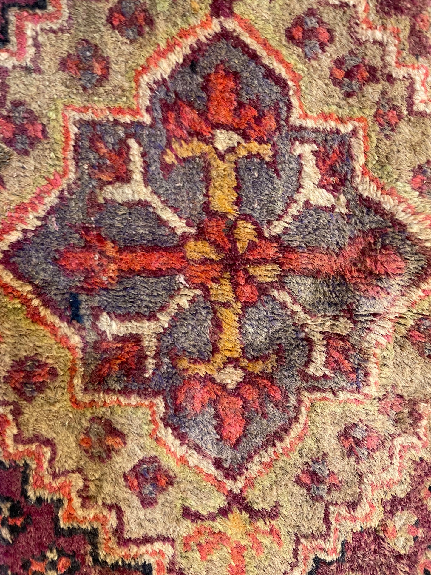 Hand-Knotted Wool Area Rug Antique Khotan Samarkand Collectible 5' x 8'7"