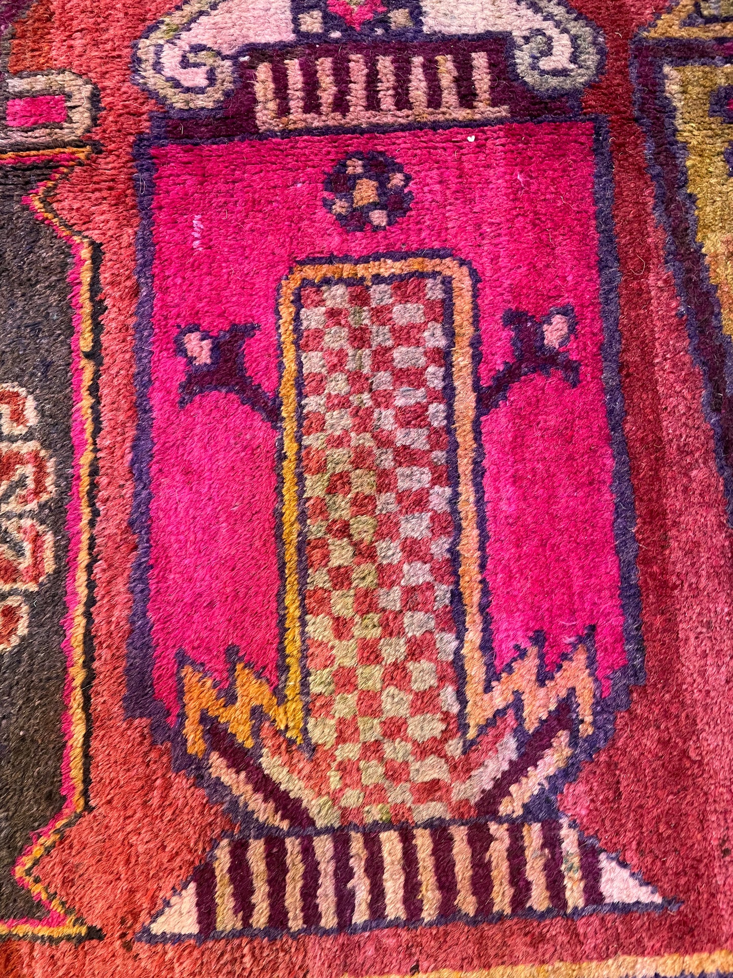 Antique Hand-Knotted Wool Area Rug Khotan Samarkand Collectible 5' x 7'10"