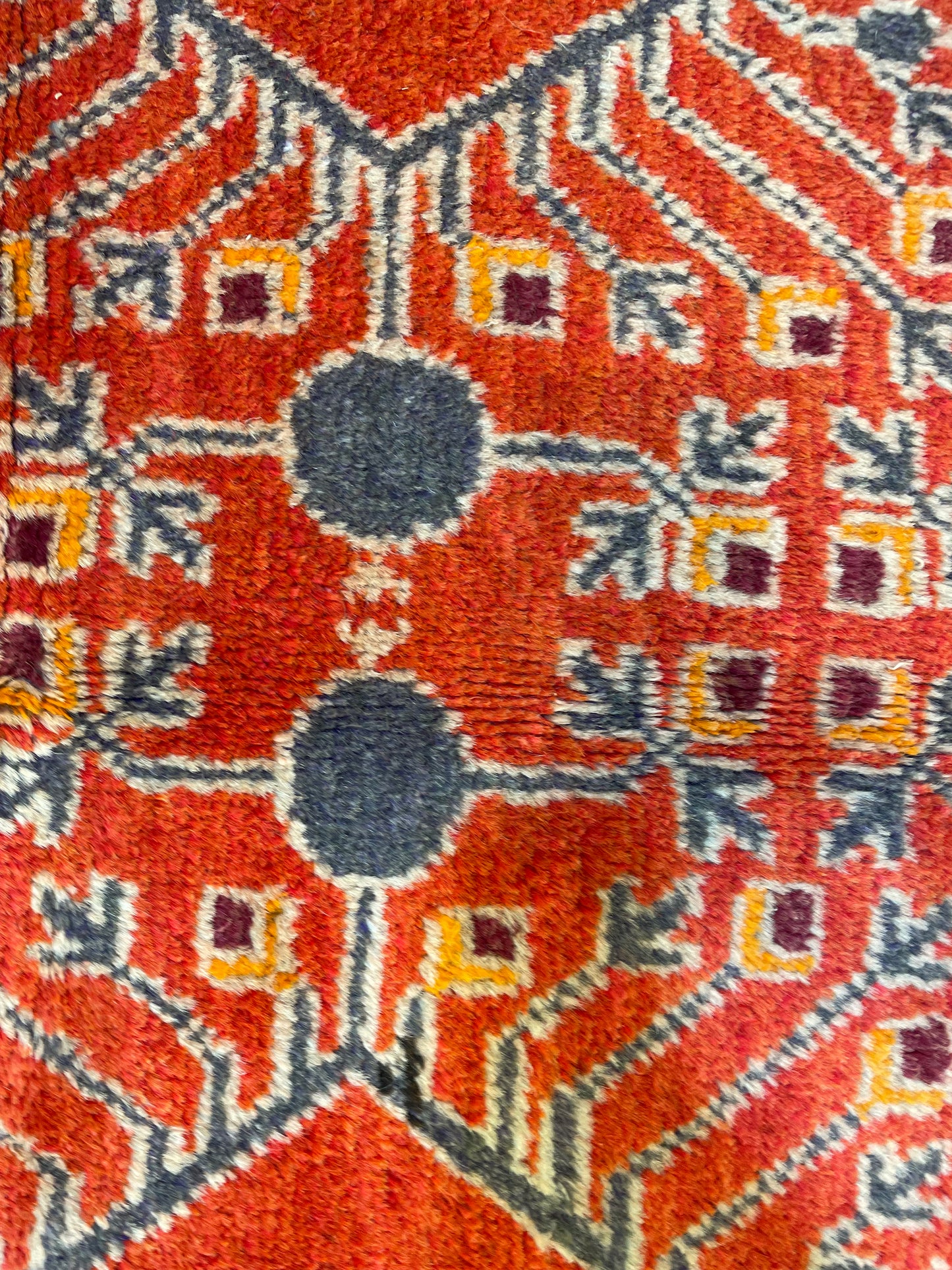 Antique Hand-Knotted Wool Area Rug Khotan Samarkand Collectible 5'5" x 10'5"