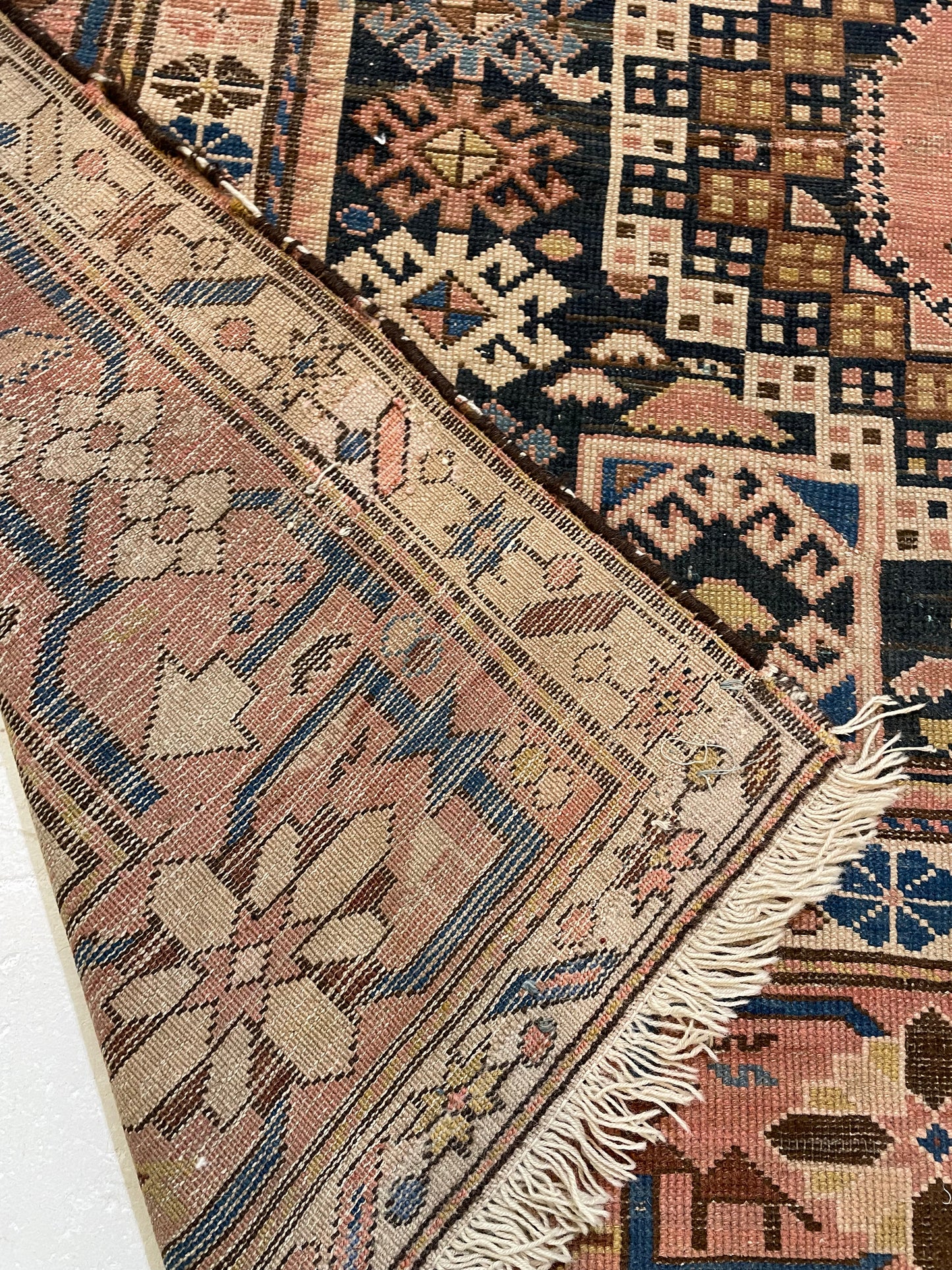 Antique Hand-Knotted Wool Gallery Size Kurdish Malayer Collectible 6'3" x 12'6"