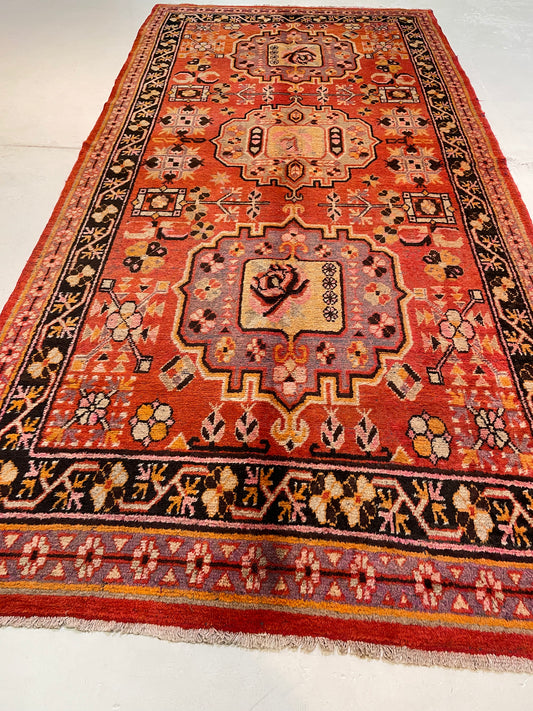 Antique Hand-Knotted Wool Gallery Size Khotan Samarkand Collectible 5'6" x 11'8"