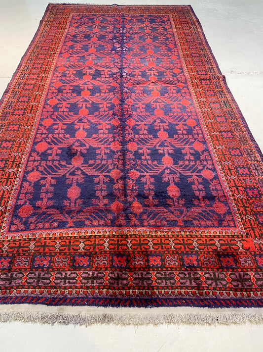 Antique Hand-Knotted Wool Gallery Size Khotan Samarkand Collectible 5'8" x 11'4"