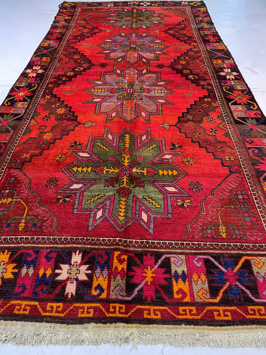 Antique Hand-Knotted Wool Gallery Size Khotan Samarkand Collectible 6'6" x 14'
