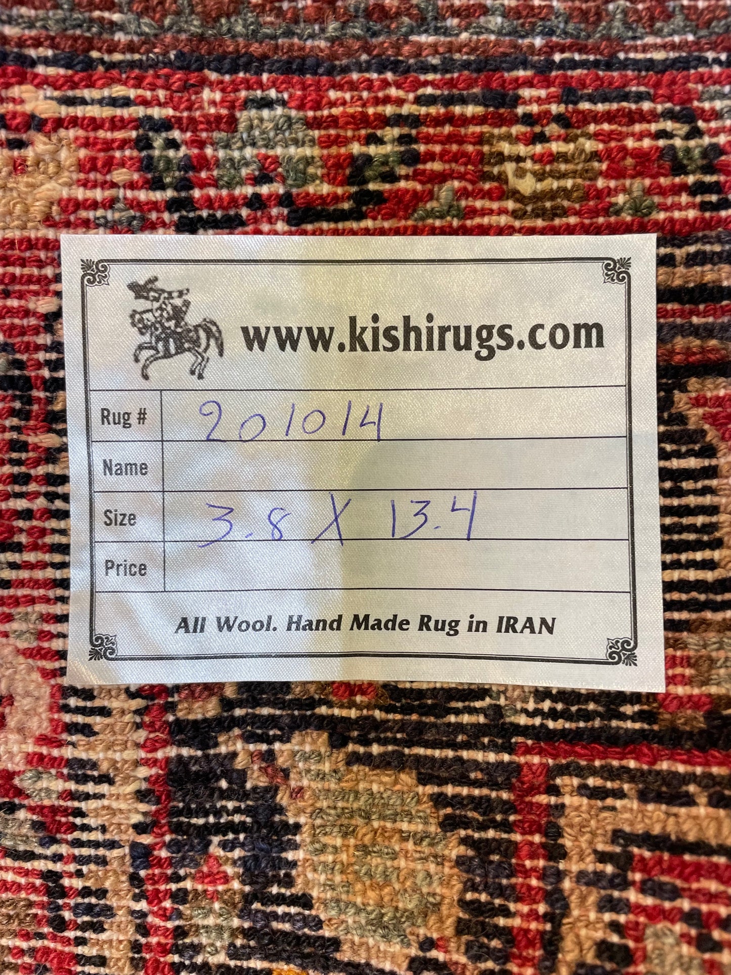 Antique Hand-Knotted Wool Gallery Size Meshkin Collectible 3'8" x 13'4"