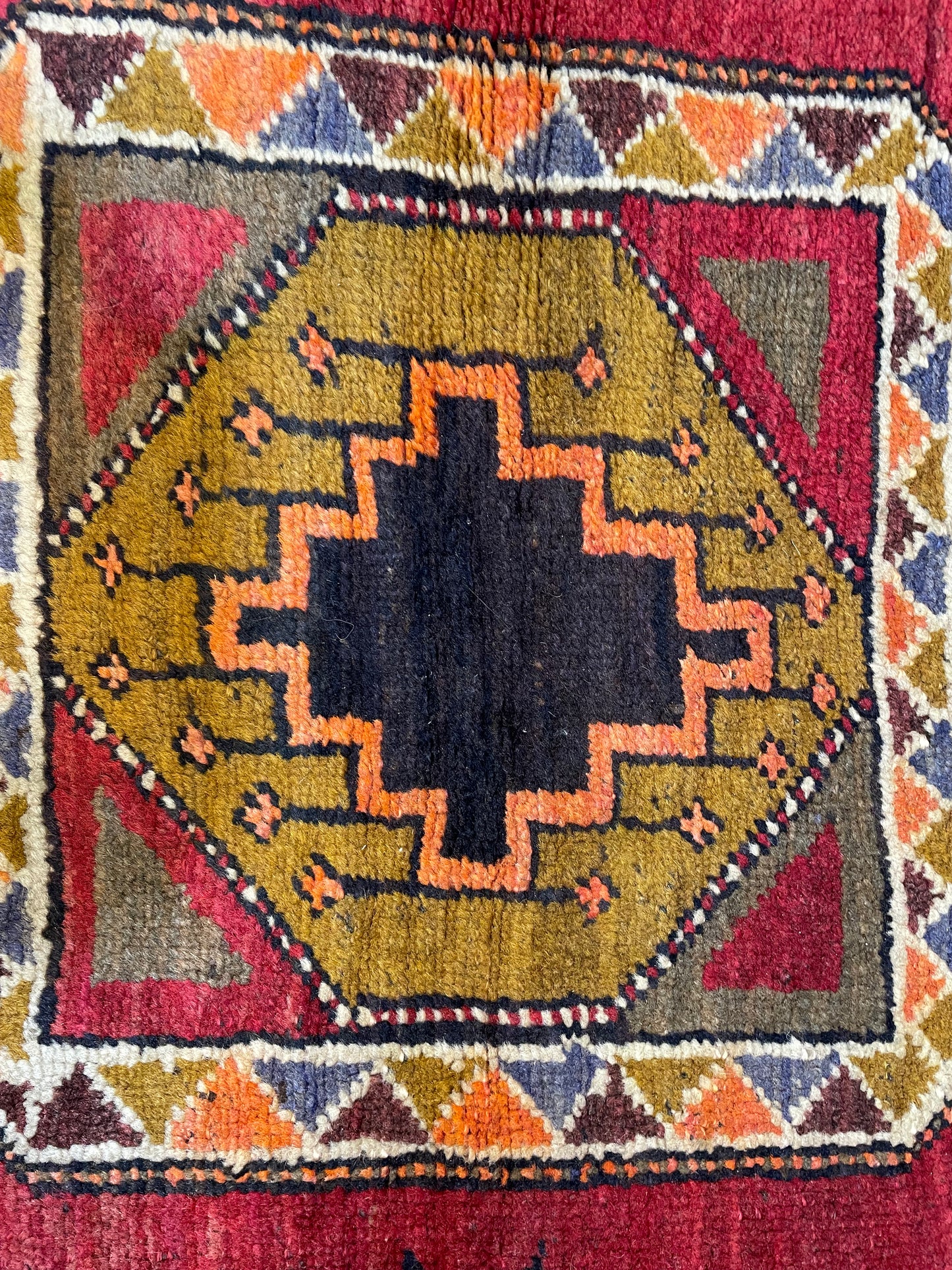 Antique Hand-Knotted Wool Gallery Size Meshkin Collectible 3'8" x 12'7"