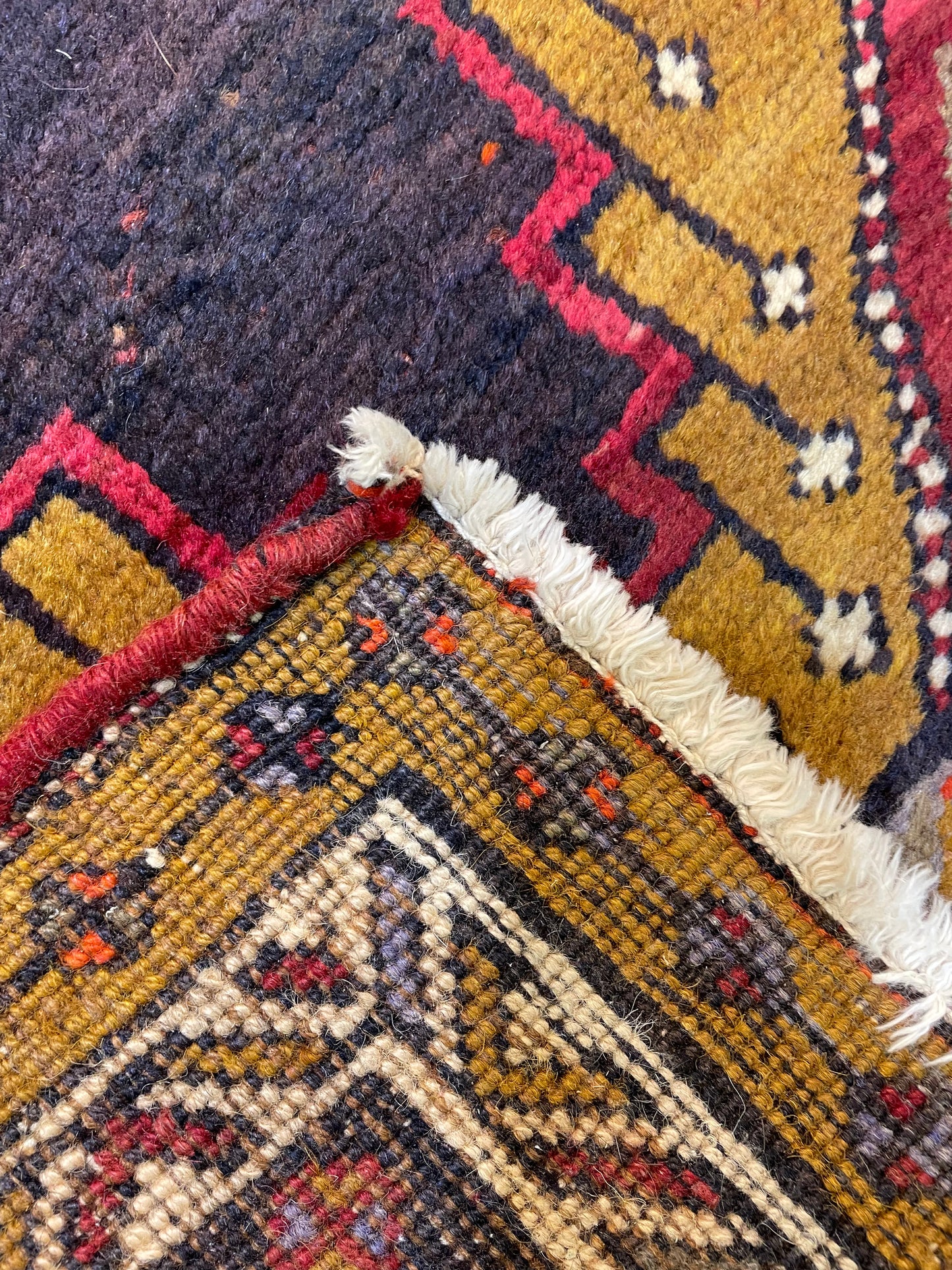 Antique Hand-Knotted Wool Gallery Size Meshkin Collectible 3'8" x 12'7"