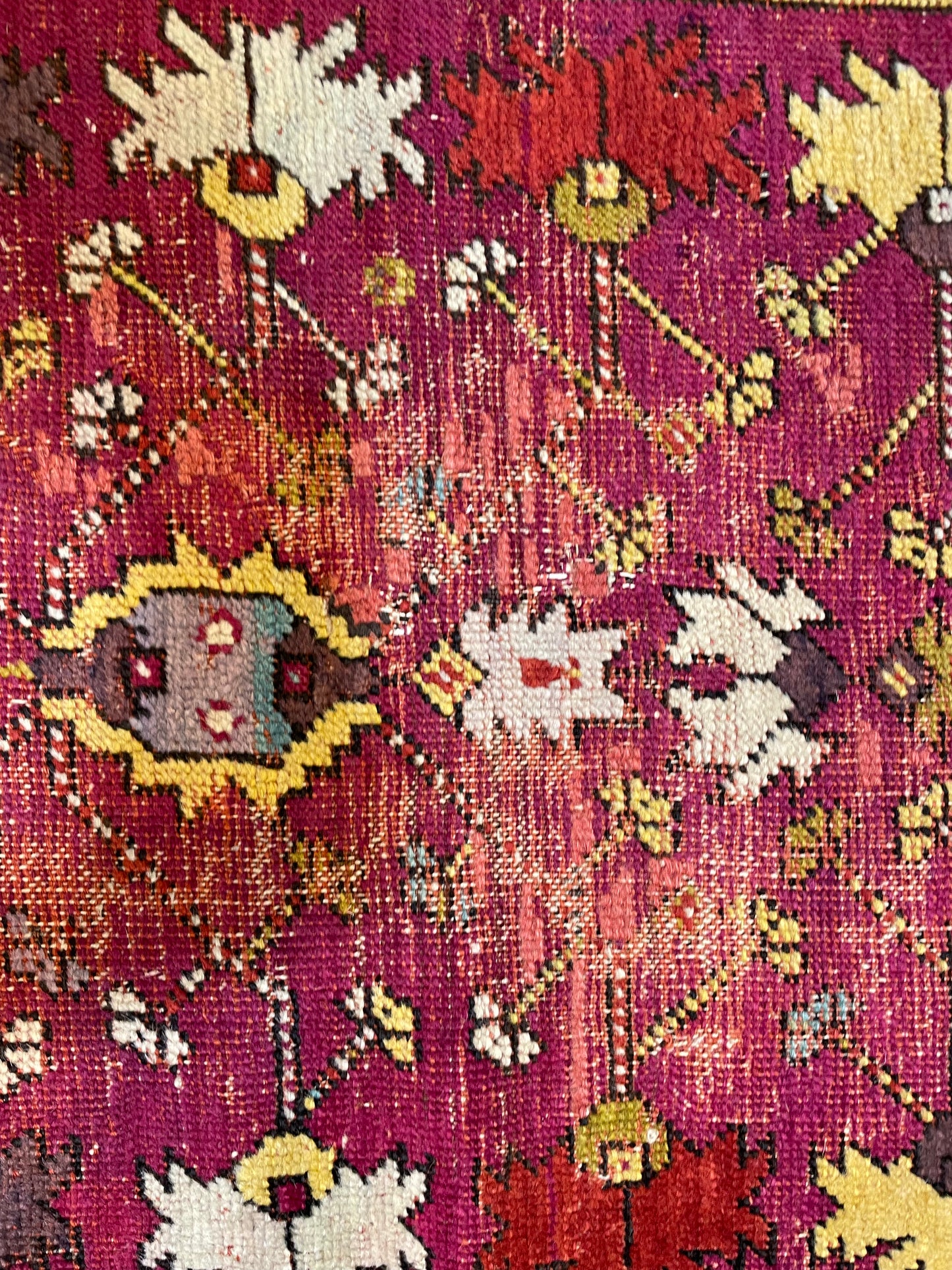 Hand-Knotted Wool Runner Turkish Oushak 3'3" x 13'2"