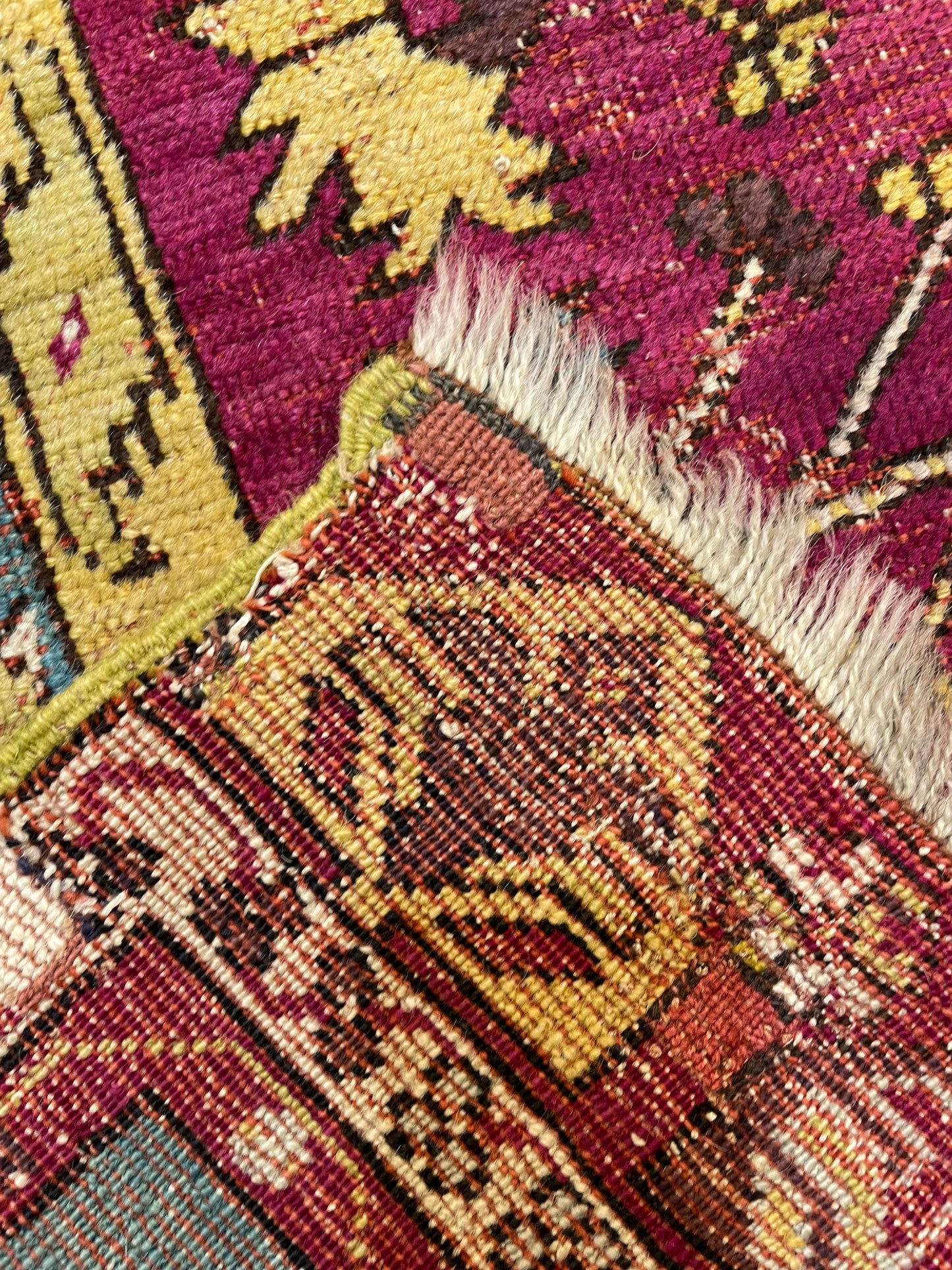 Hand-Knotted Wool Runner Turkish Oushak 3'3" x 13'2"