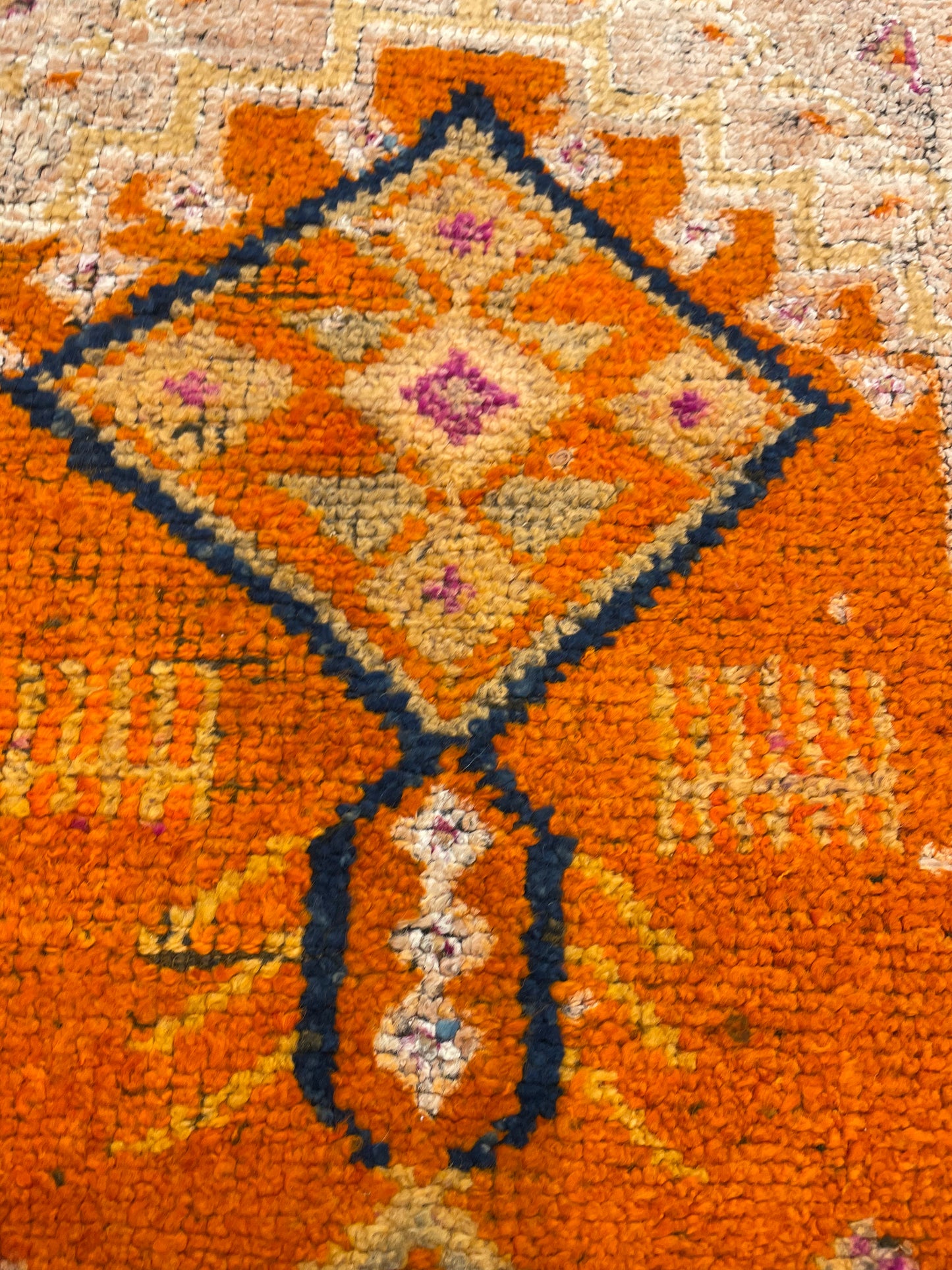 Hand-Knotted Wool Runner Turkish Oushak  2'8" x 11'