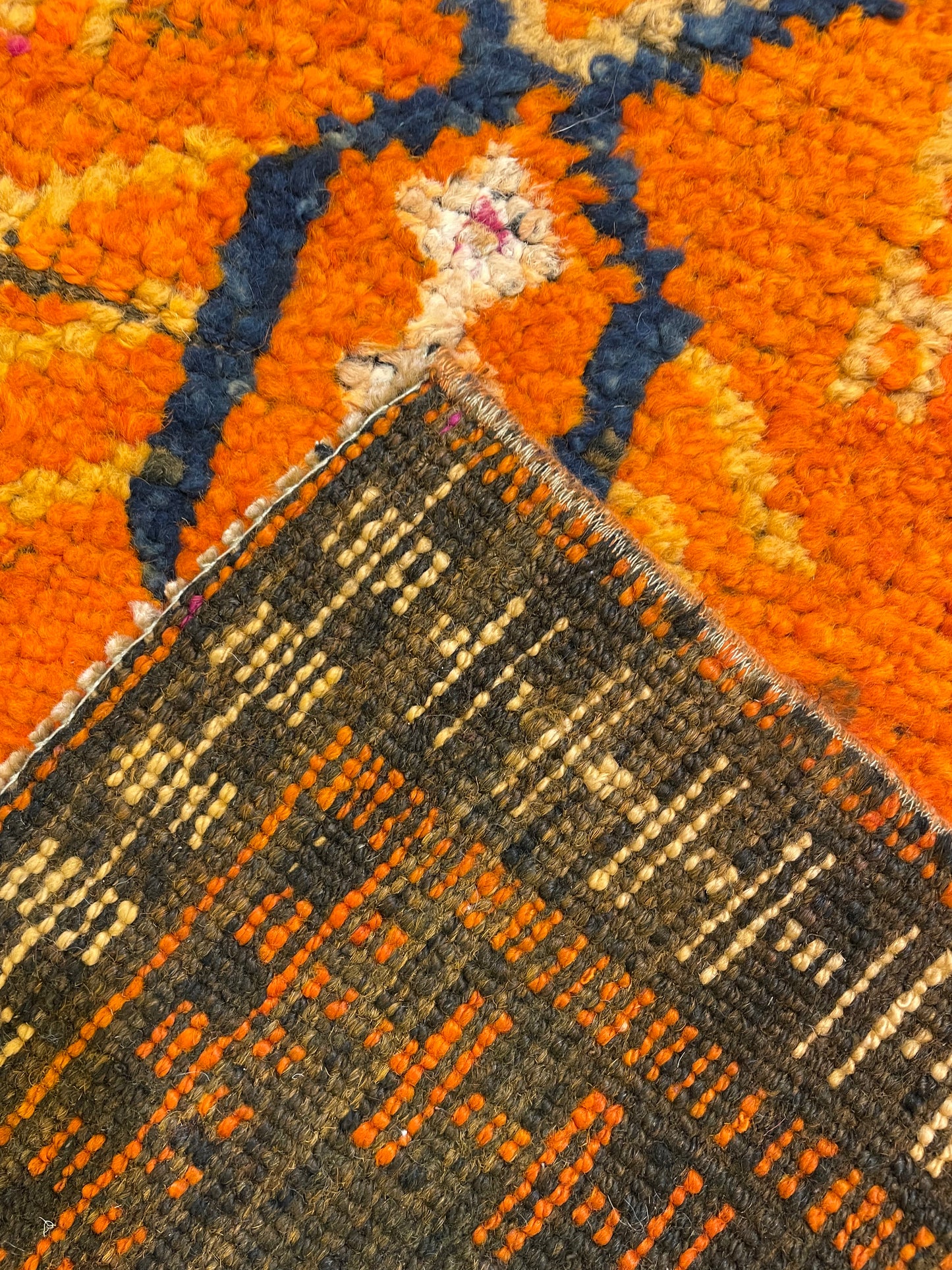 Hand-Knotted Wool Runner Turkish Oushak  2'8" x 11'