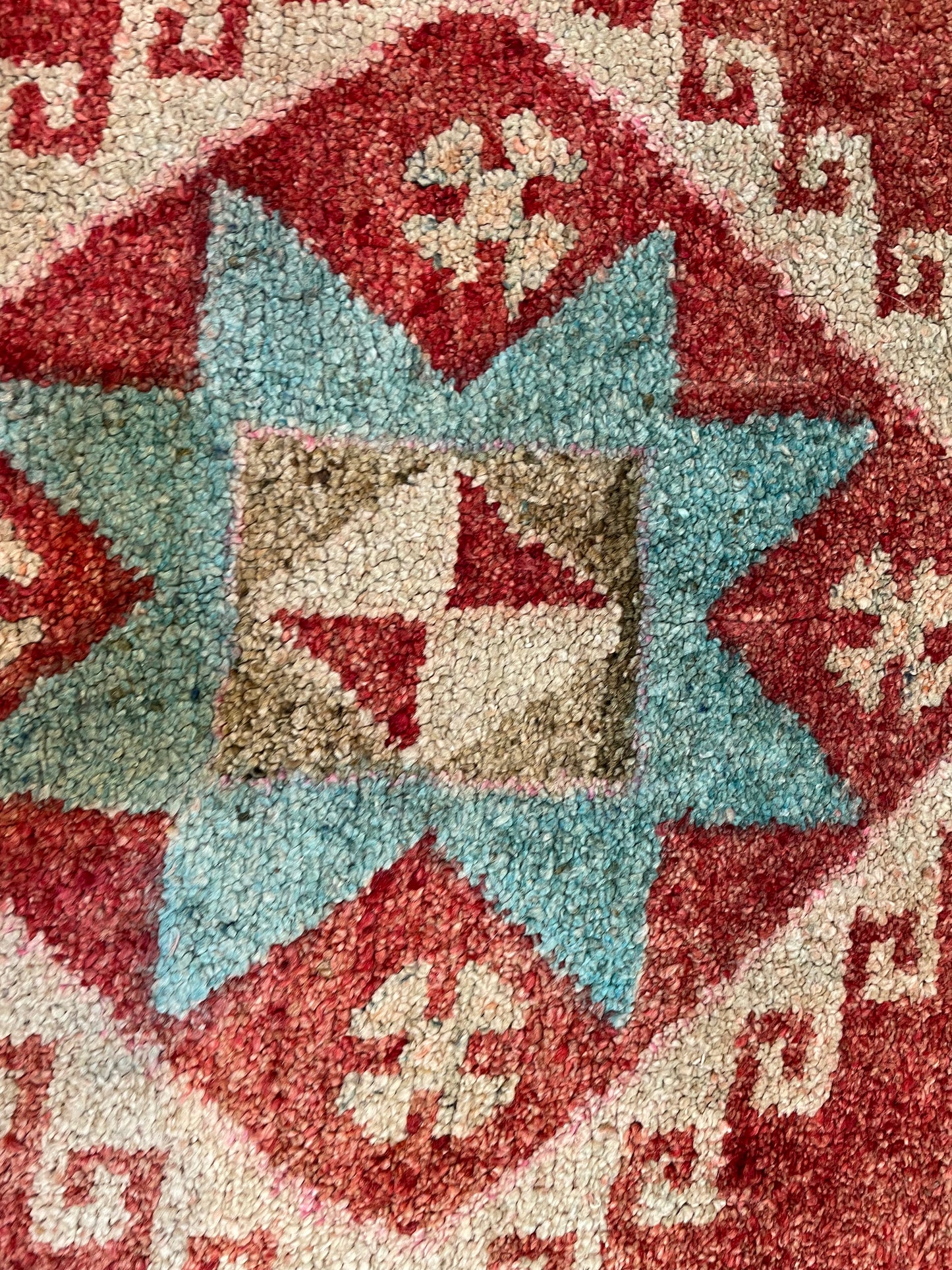 Hand-Knotted Wool Runner Turkish Oushak 3'6" x 14'5"