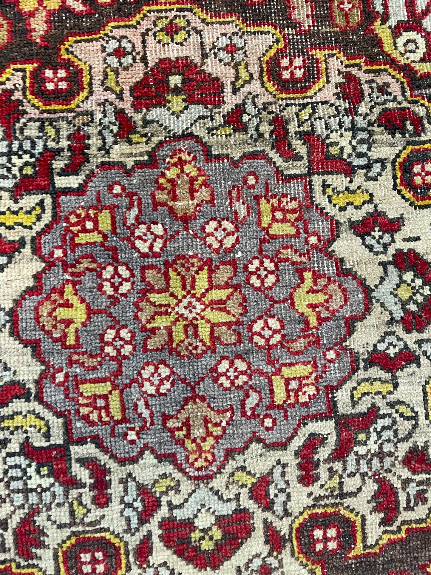 Hand-Knotted Wool Runner Turkish Oushak Colorful 3'5" x 12'4"