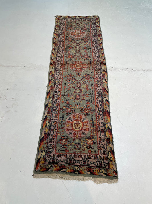 Hand-Knotted Wool Gallery Size Antique Khotan Samarkand 2'1" x 7'11"