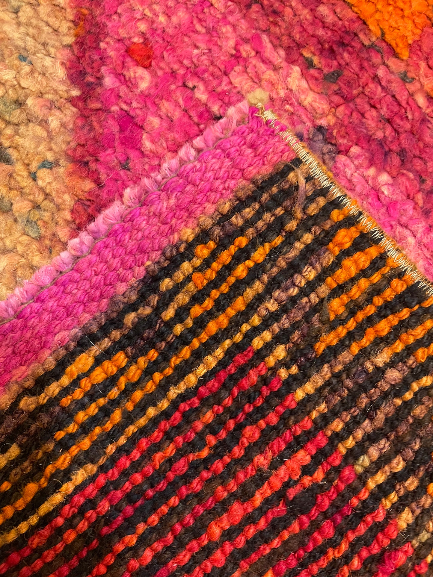 Hand-Knotted Wool Runner Turkish Oushak 3'1" x 9'1"