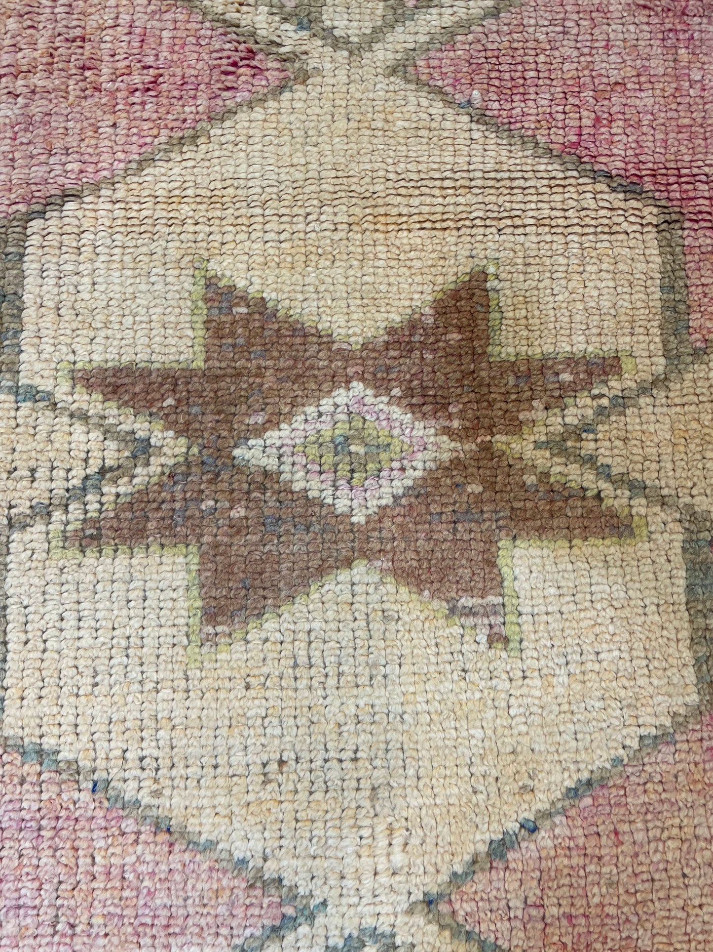 Hand-Knotted Wool Runner Turkish Oushak 3'2" x 10'1"