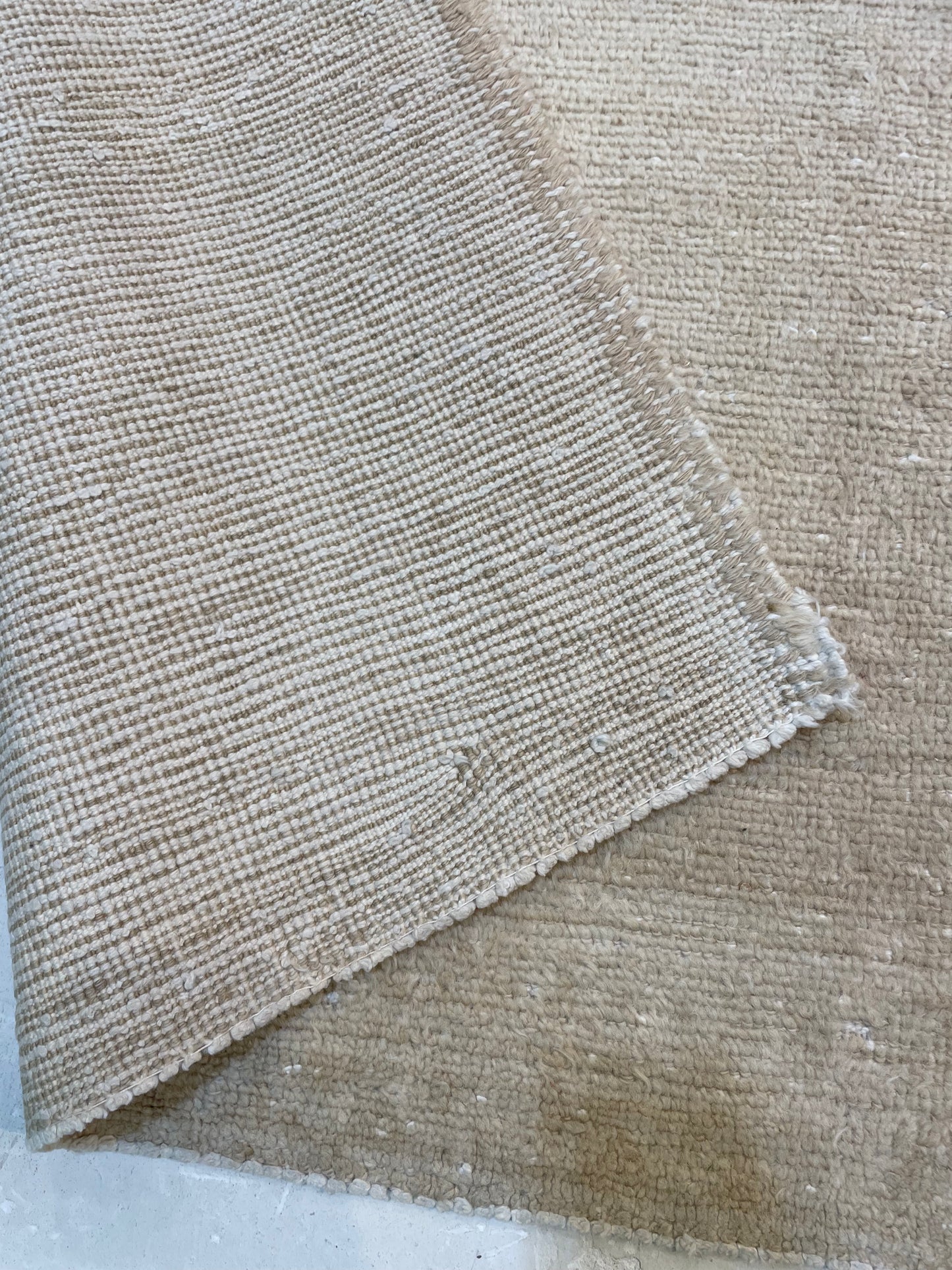 Hand-Knotted Wool Runner Turkish Oushak 3'7" x 10'1"