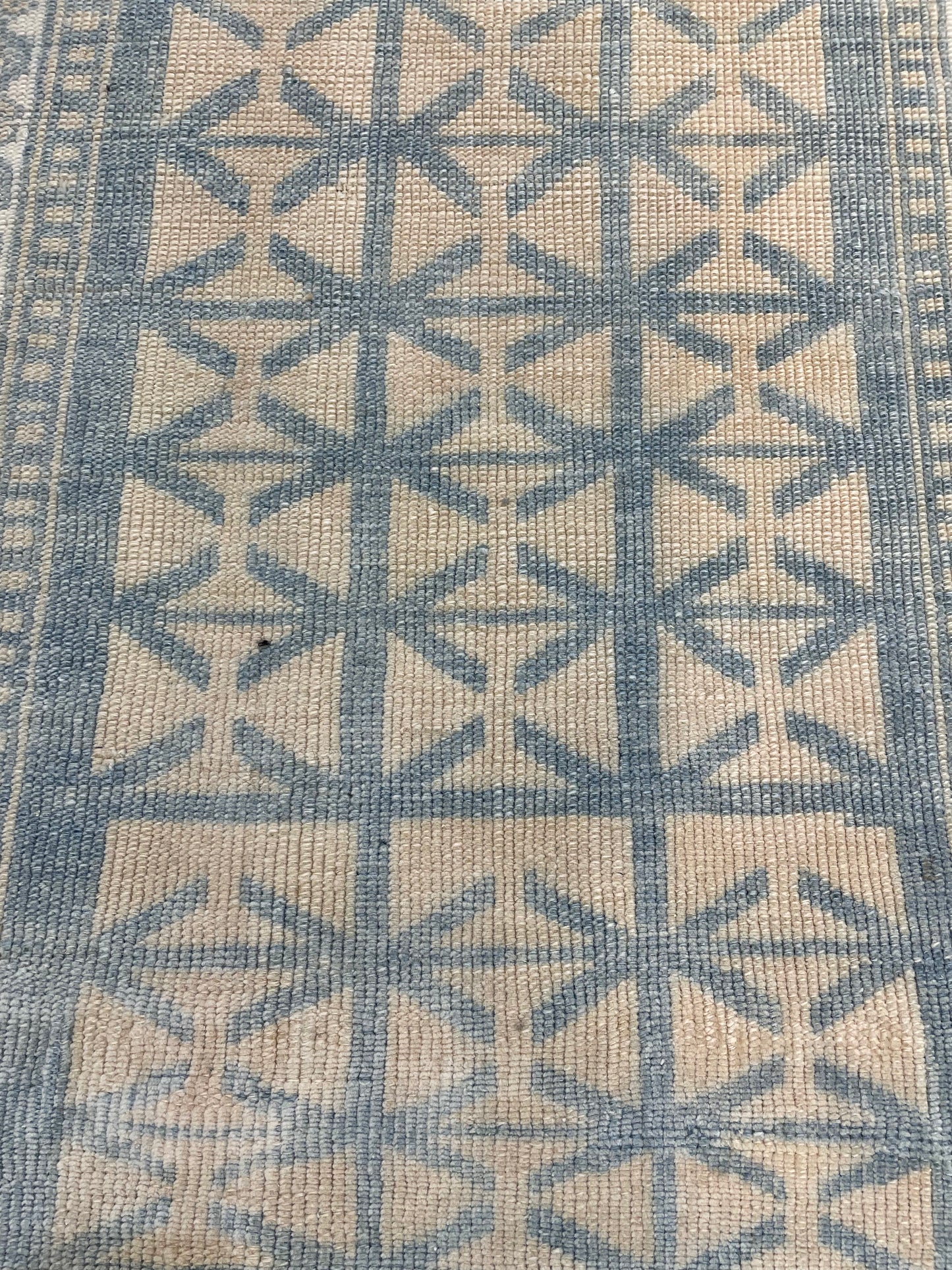 Hand-Knotted Wool Runner Turkish Oushak 2'1" x 11'3"