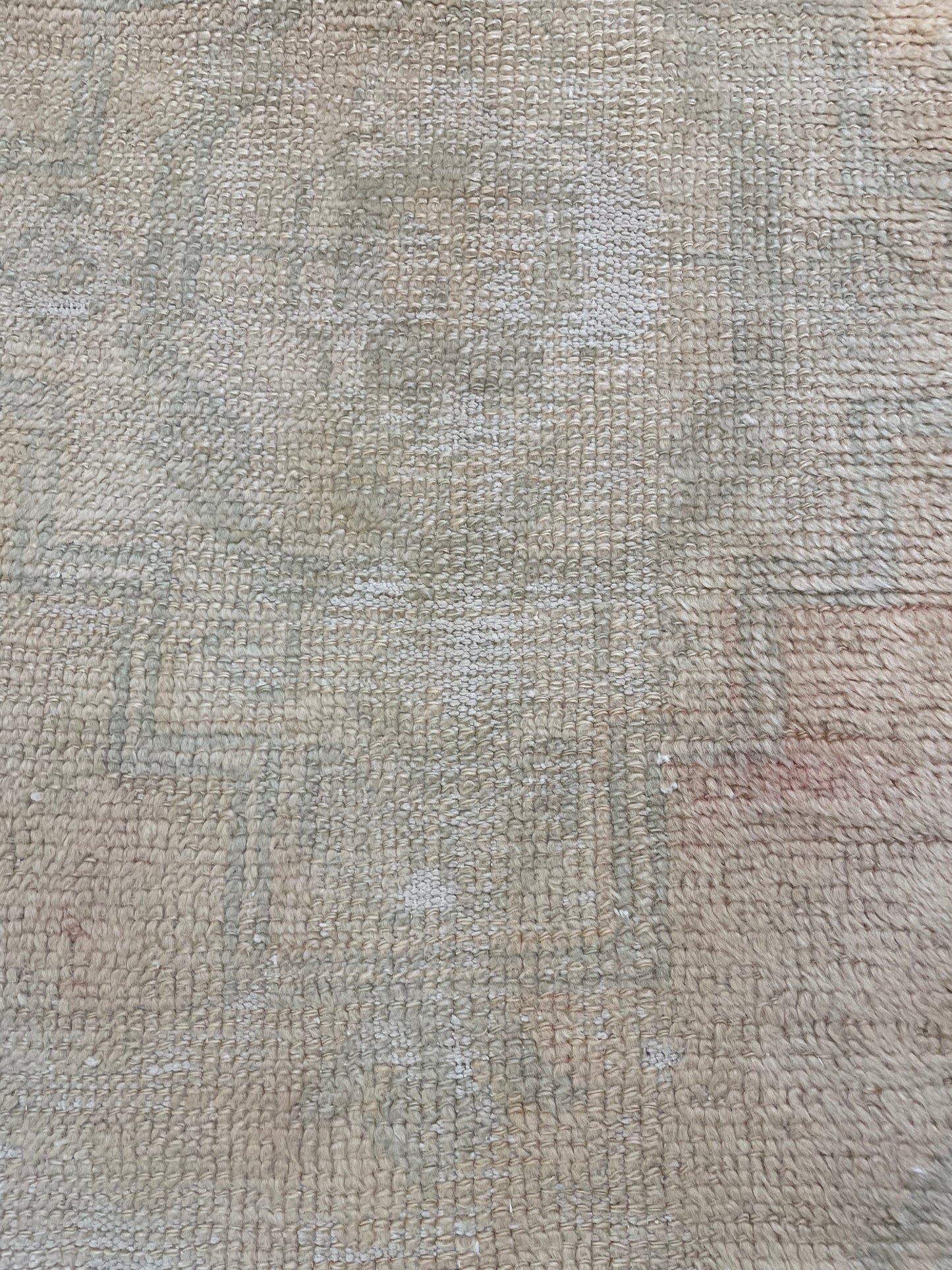 Hand-Knotted Wool Runner Turkish Oushak 2'7" x 9'7"