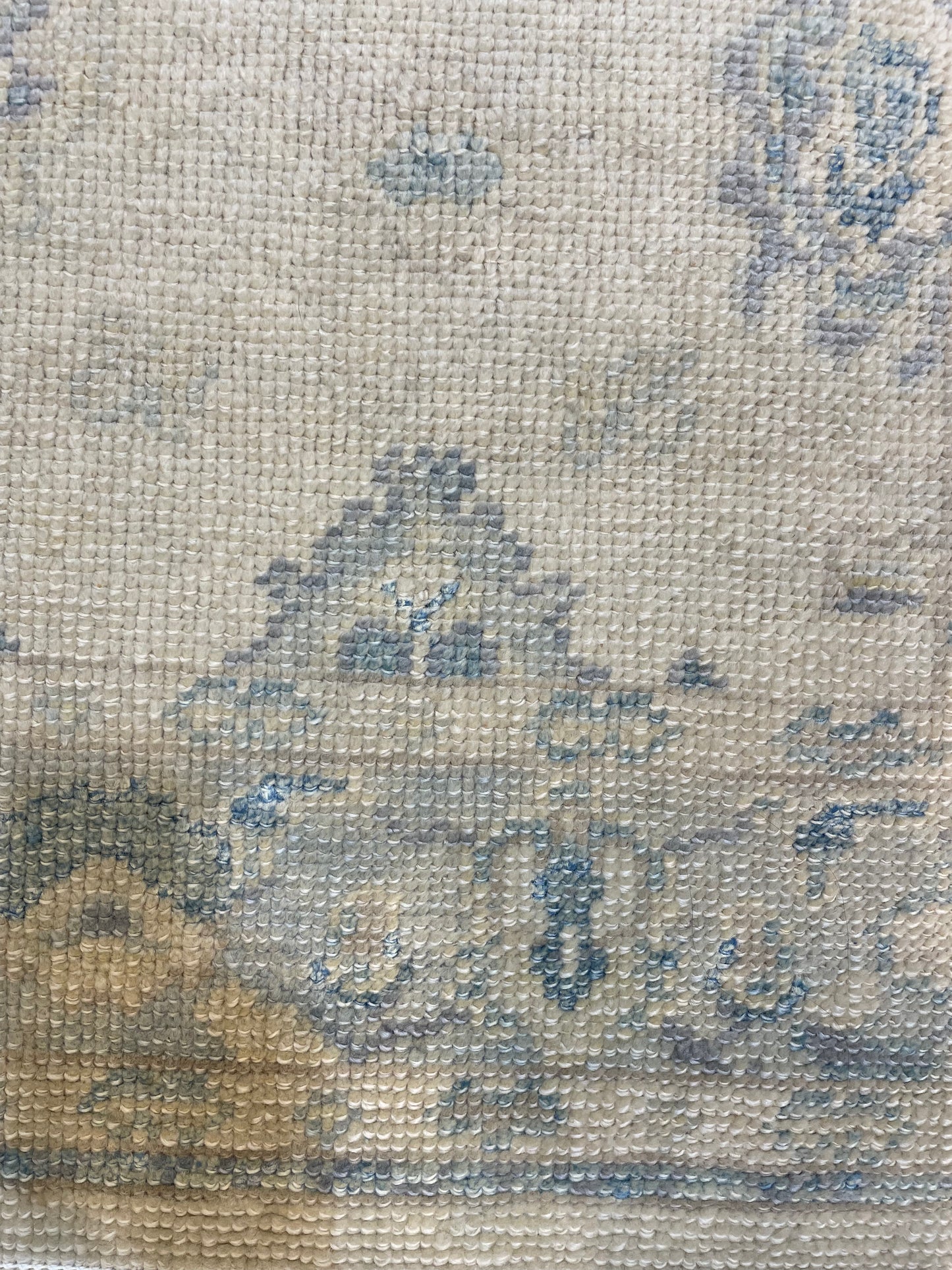 Hand-Knotted Wool Runner Turkish Oushak 3' x 6'8"