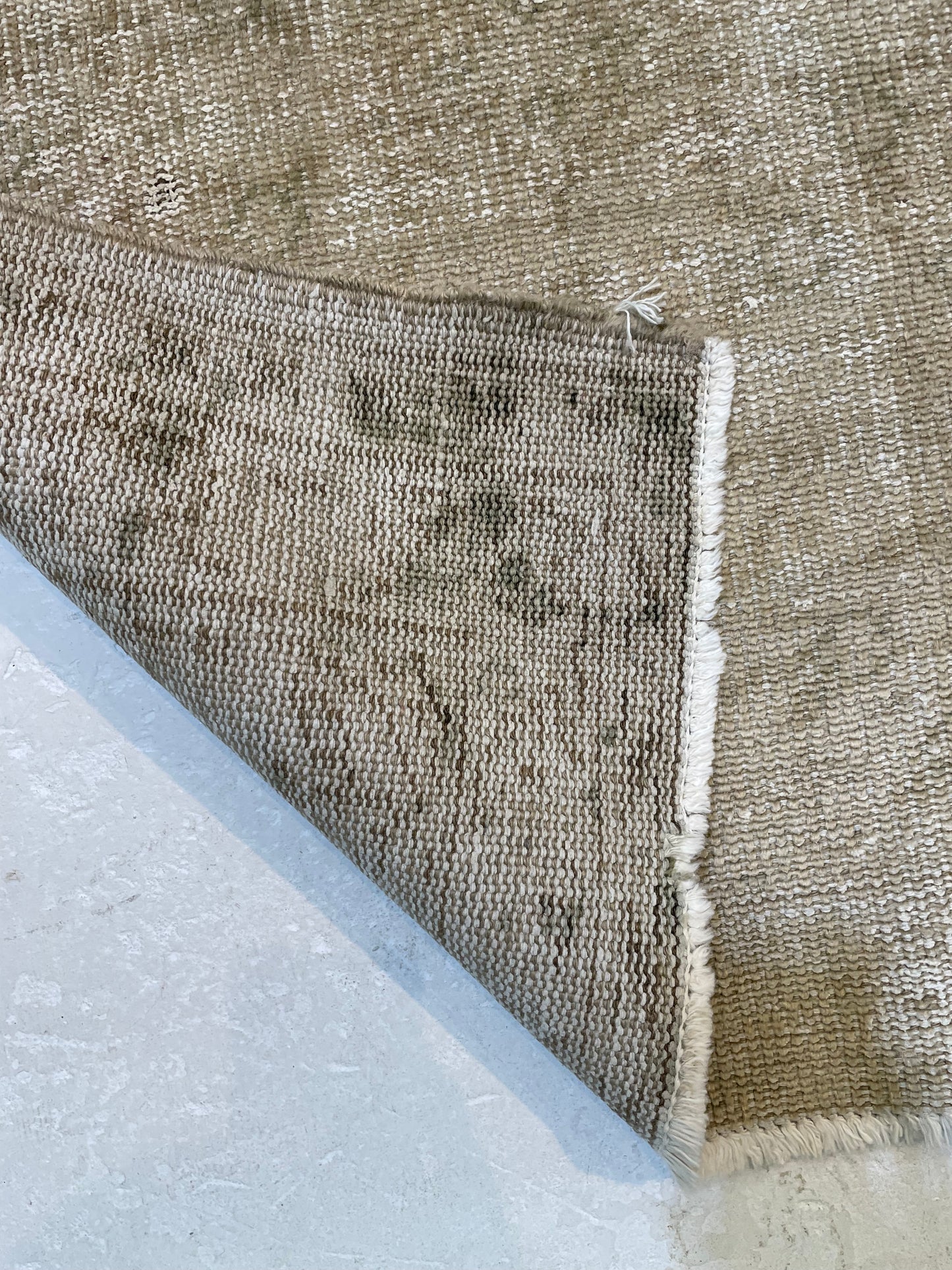 Hand-Knotted Wool Runner Turkish Oushak 2'9" x 10'5"