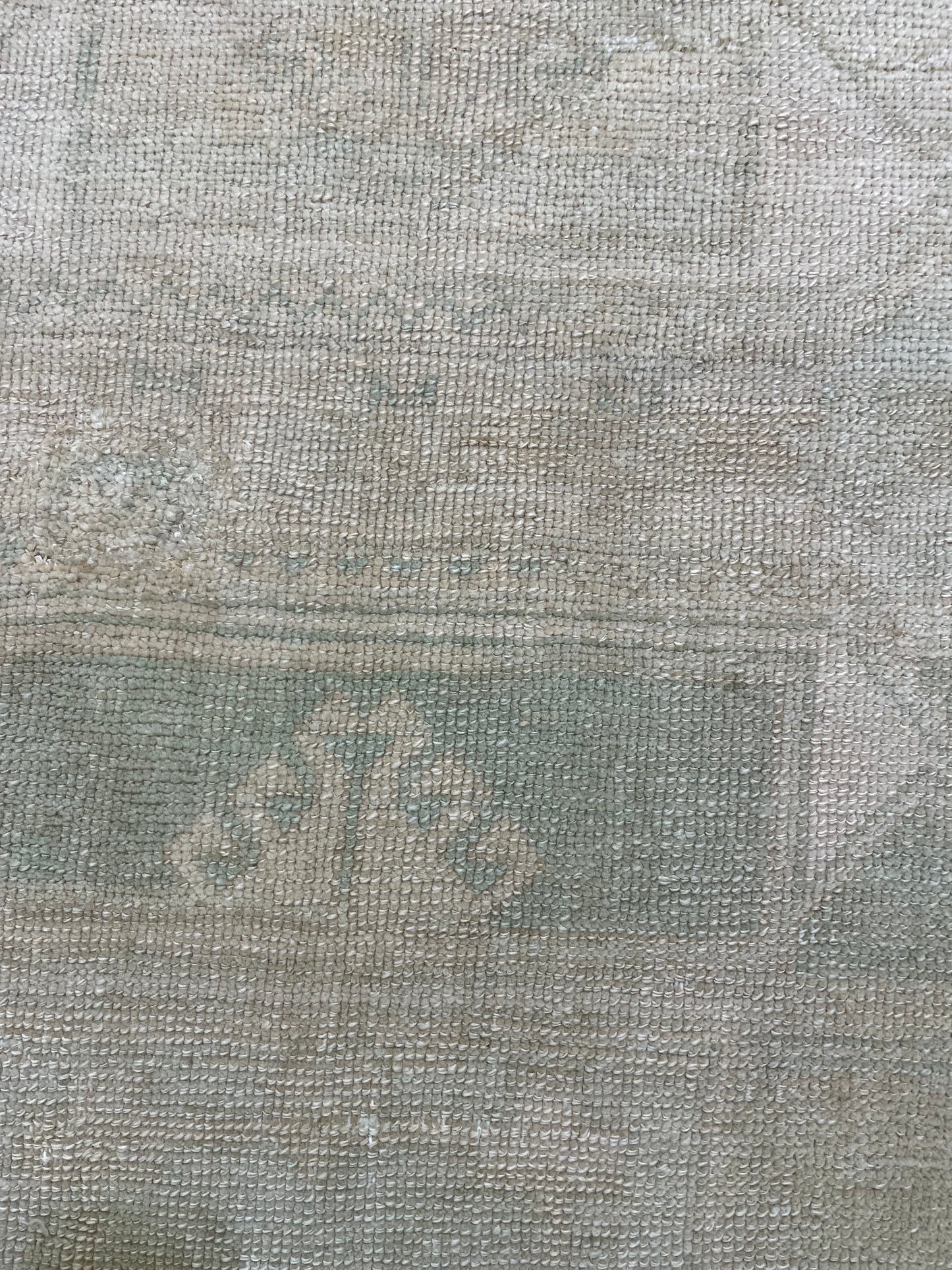 Hand-Knotted Wool Runner Turkish Oushak 2'9" x 14'2"