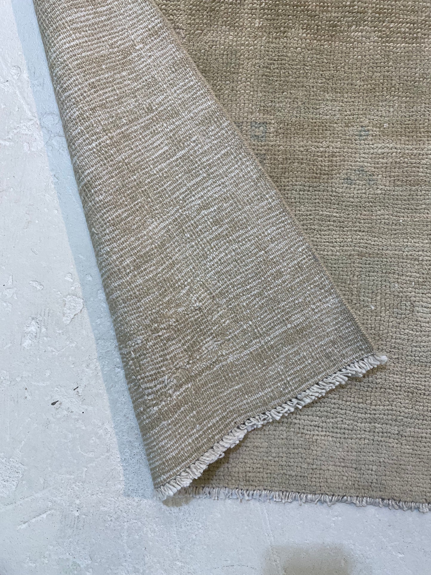 Hand-Knotted Wool Runner Turkish Oushak 2'9" x 14'2"
