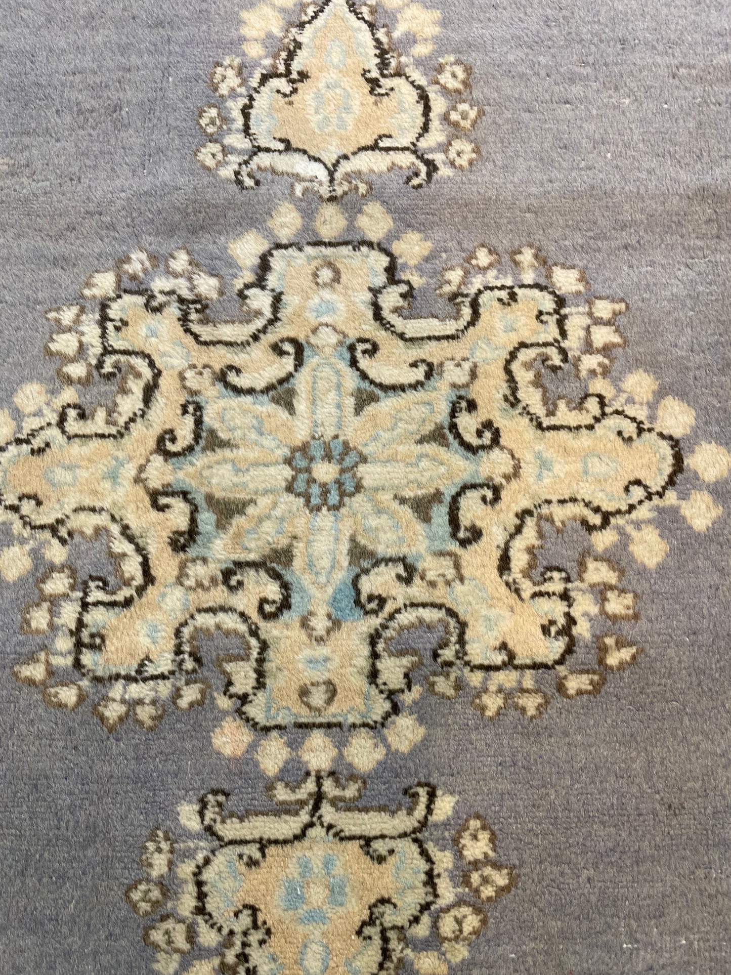 Hand-Knotted Wool Runner Turkish Oushak 3'1" x 12'11"