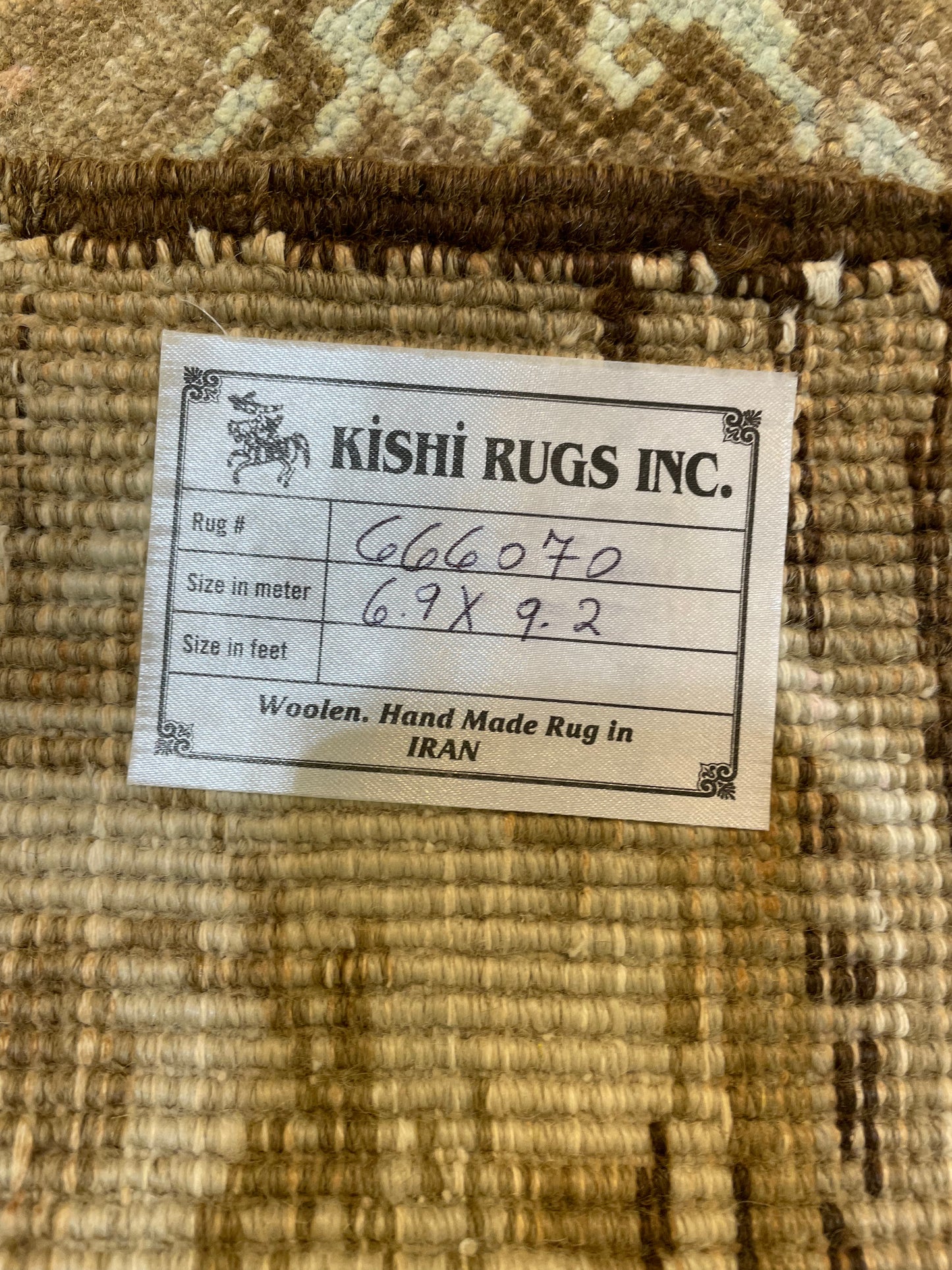 Hand-Knotted Wool Area Rug Turkish Oushak 6'9" x 9'2"