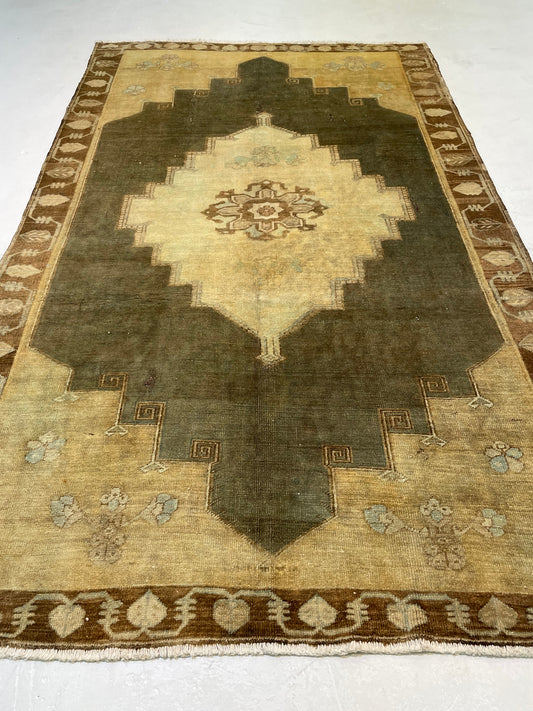 Hand-Knotted Wool Gallery Size Turkish Oushak 6'3" x 10'