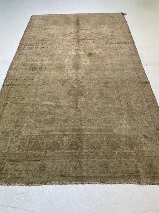 Hand-Knotted Wool Area Rug Turkish Oushak 5'2" x 8'10"